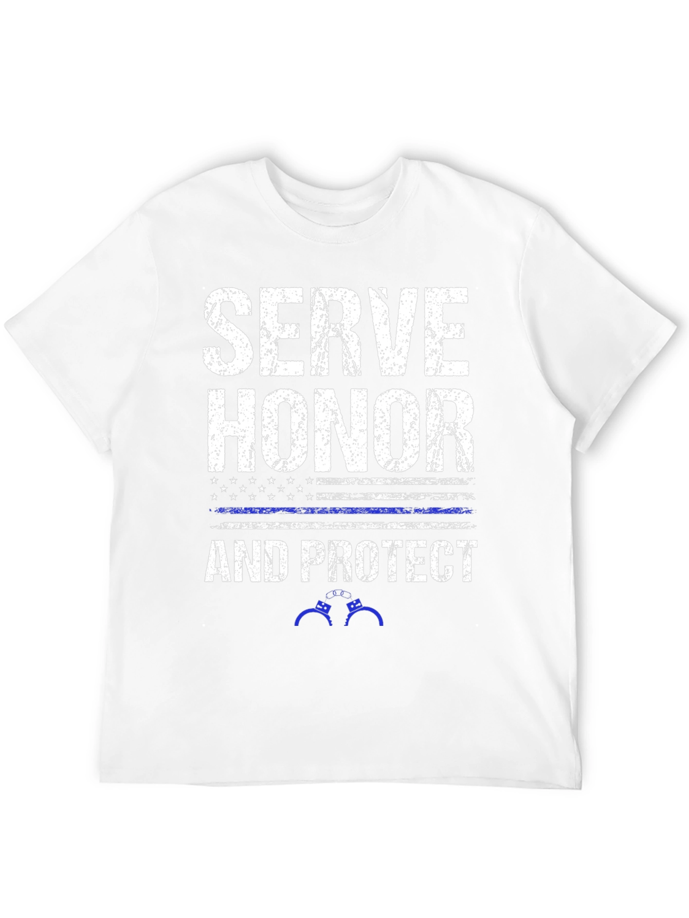 Black Serve Honor Protect Police T-Shirt view 12