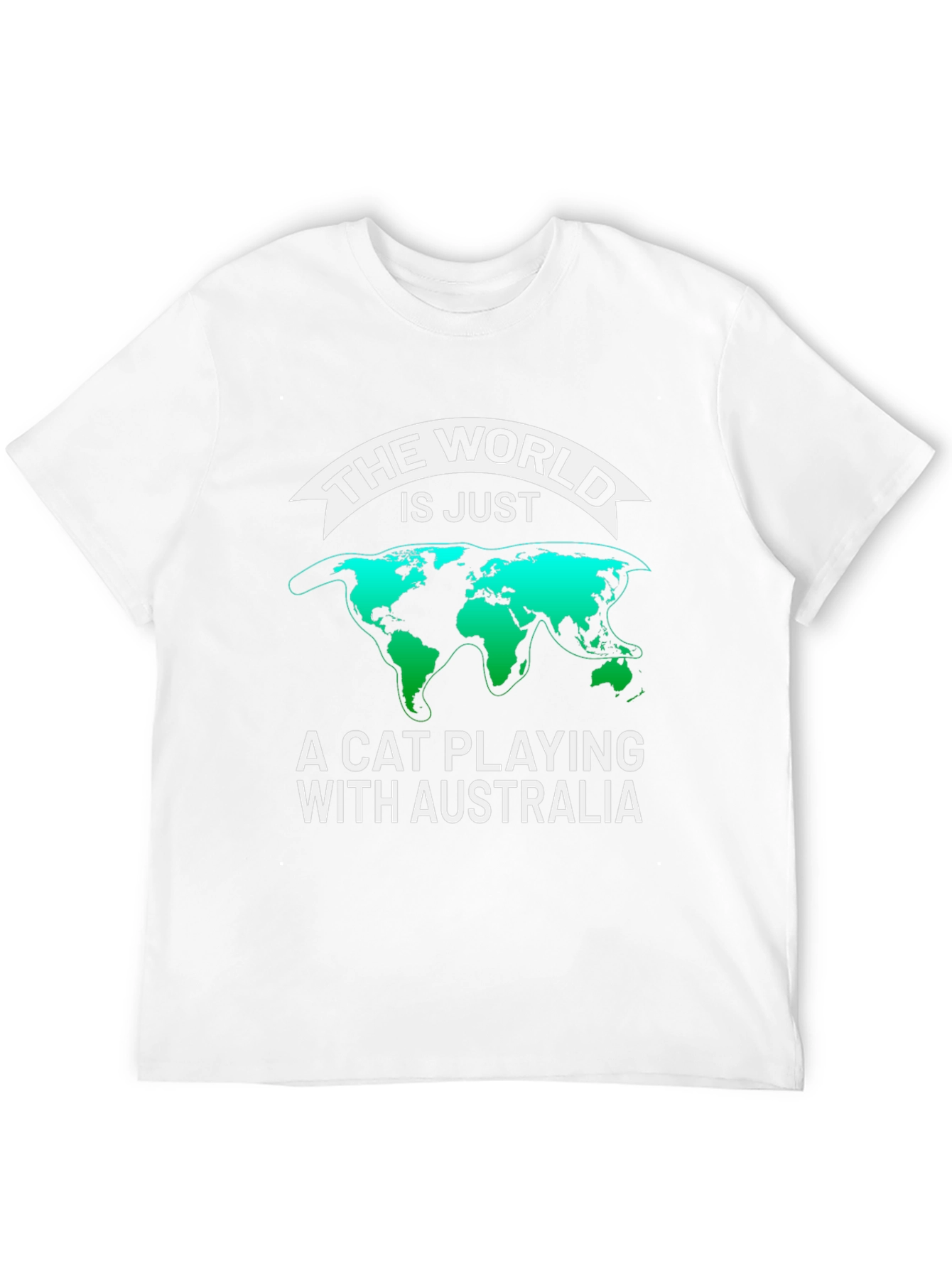 Black Cat Playing with Australia Graphic T-Shirt view 12