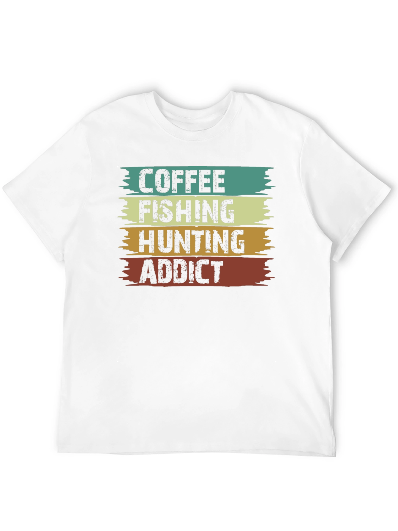 Black Coffee Fishing Hunting Addict Tee view 12