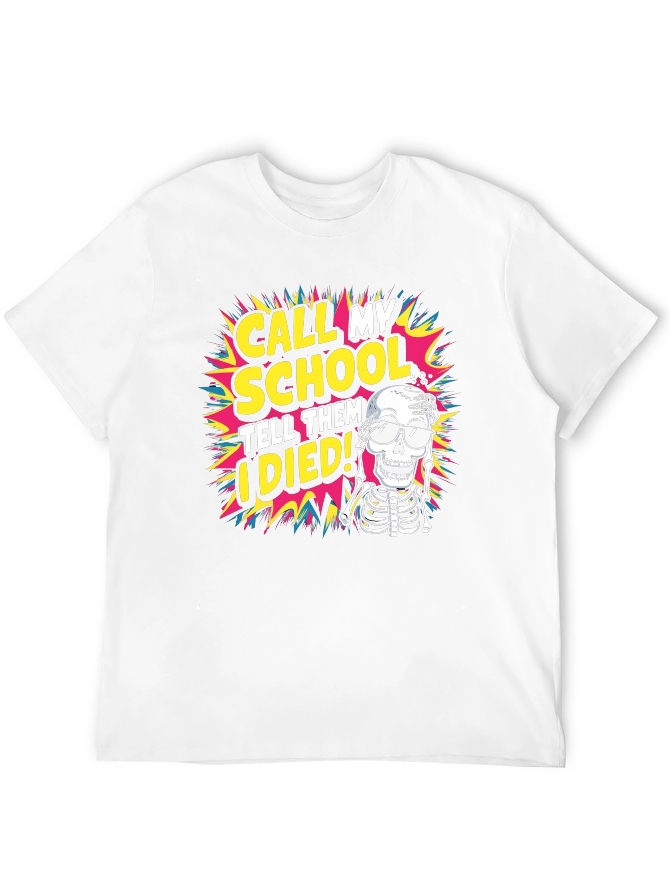 Black Call My School Skeleton T-Shirt view 12