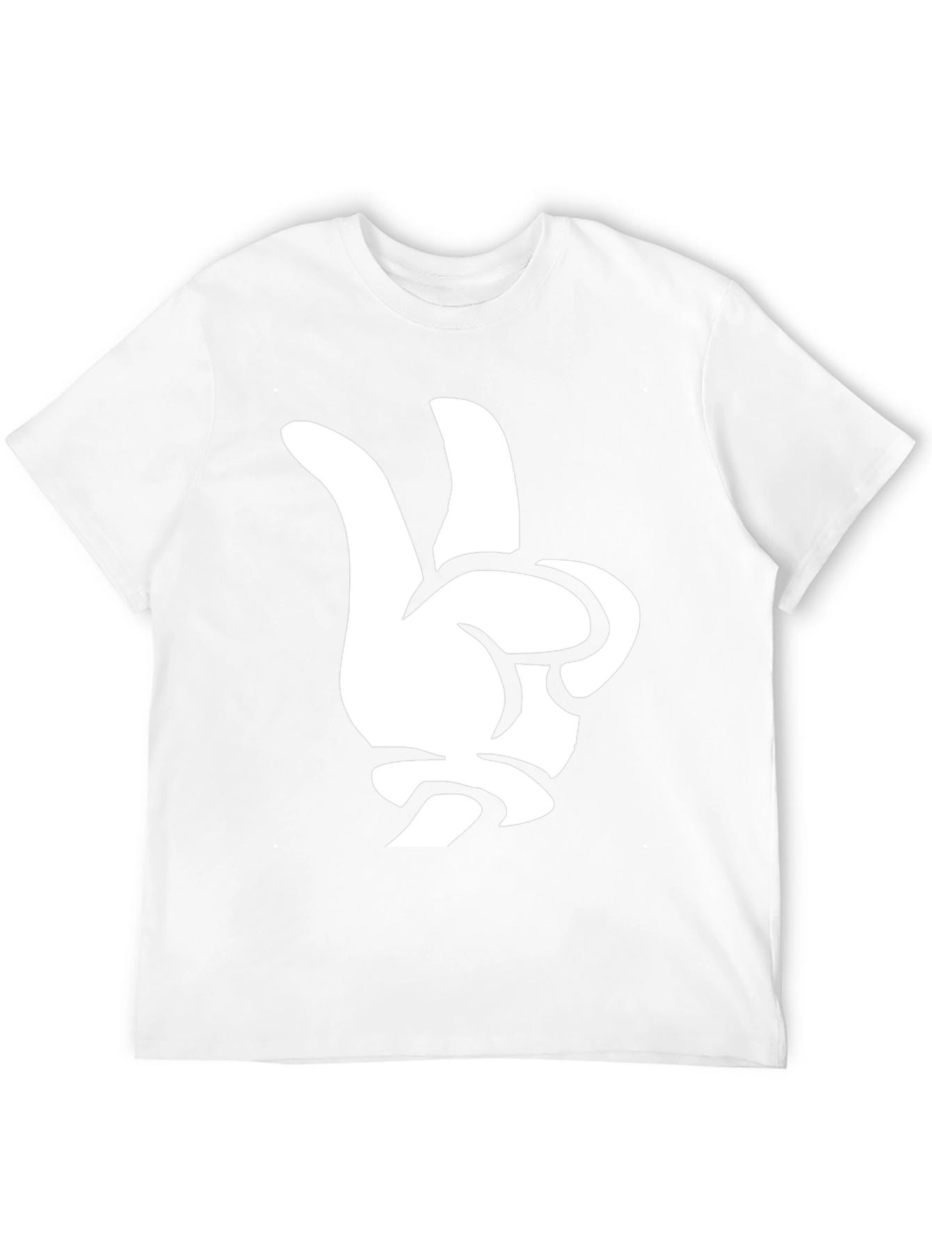 Black Cool Cartoon Glove Peace Sign Black T-Shirt view 12