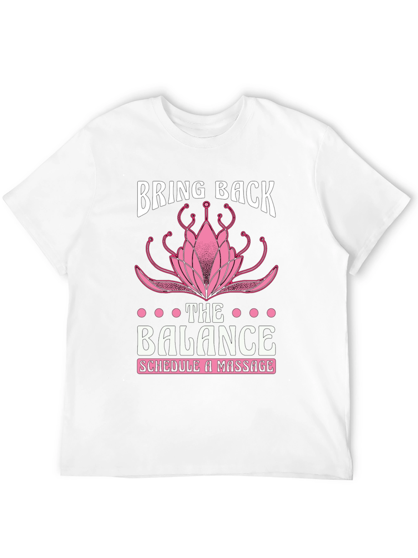 Black Balance Massage T-Shirt - Lotus Design view 12