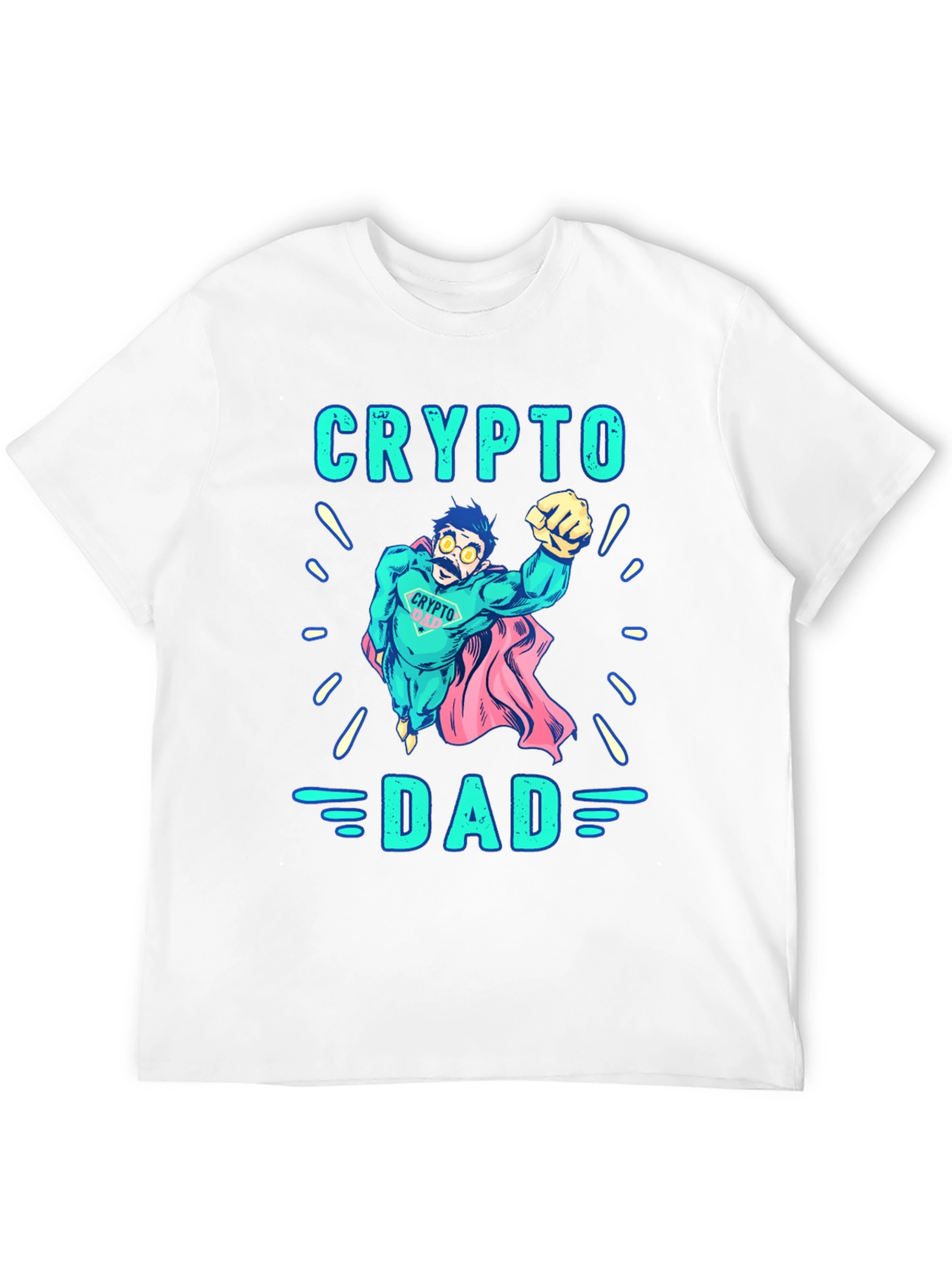 Black Crypto Dad Superhero Black Graphic Tee view 12