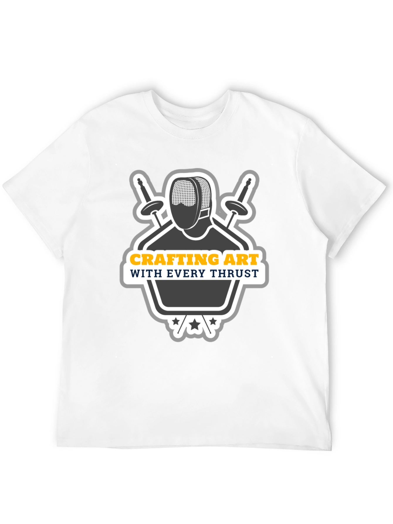 Black Crafting Art Fencing T-Shirt - Every Thrust view 12