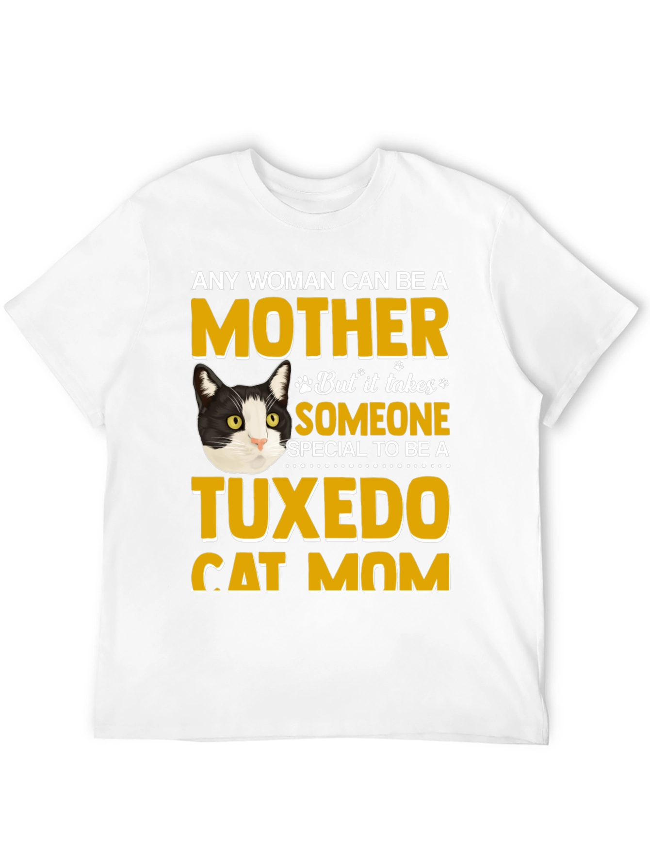 Black Tuxedo Cat Mom T-Shirt - Novelty Apparel view 12