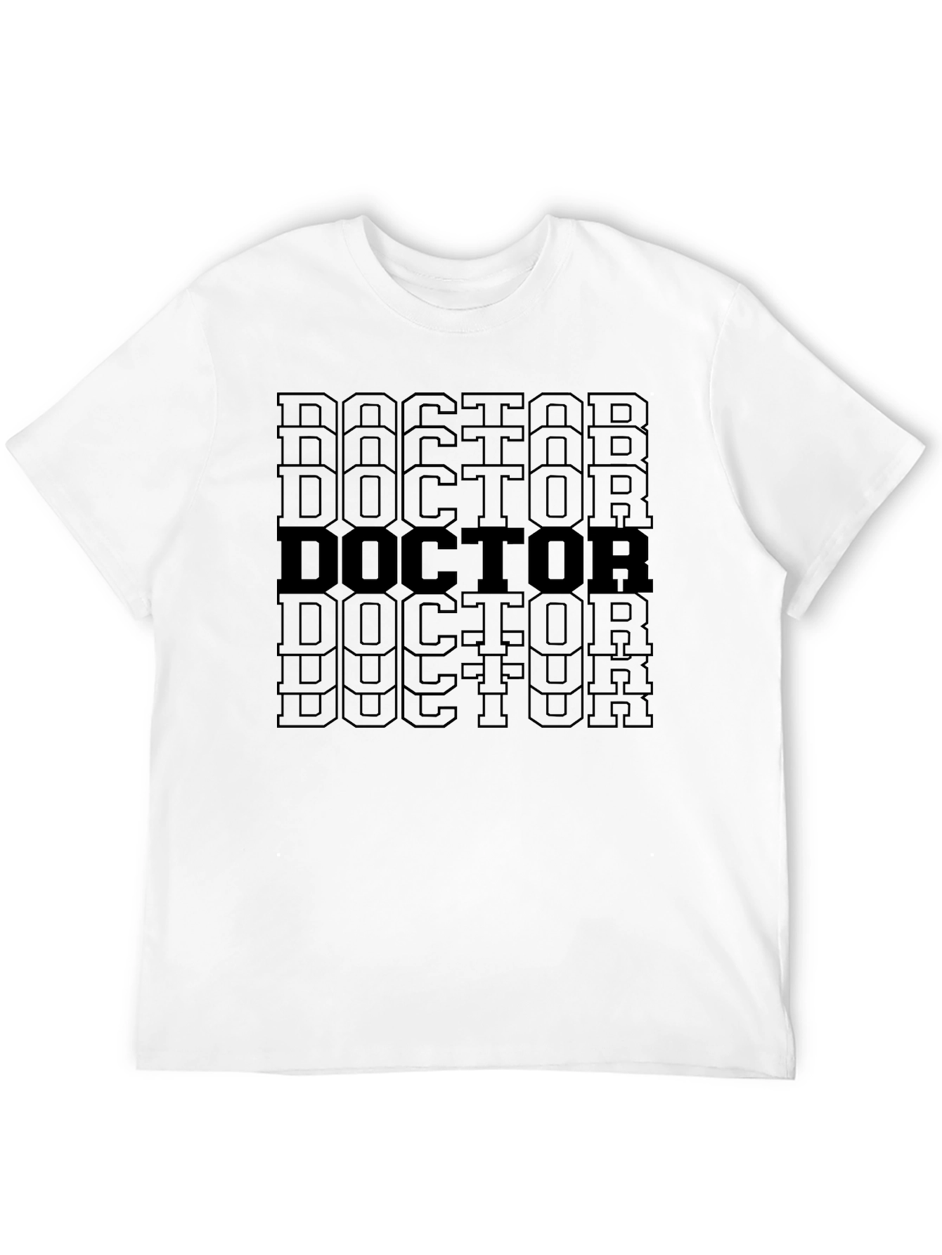 Black Doctor Text Graphic Black T-Shirt view 12