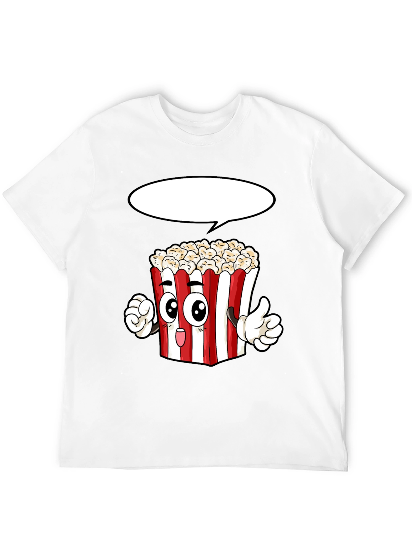 Black Popcorn Cartoon Graphic Novelty T-Shirt view 12