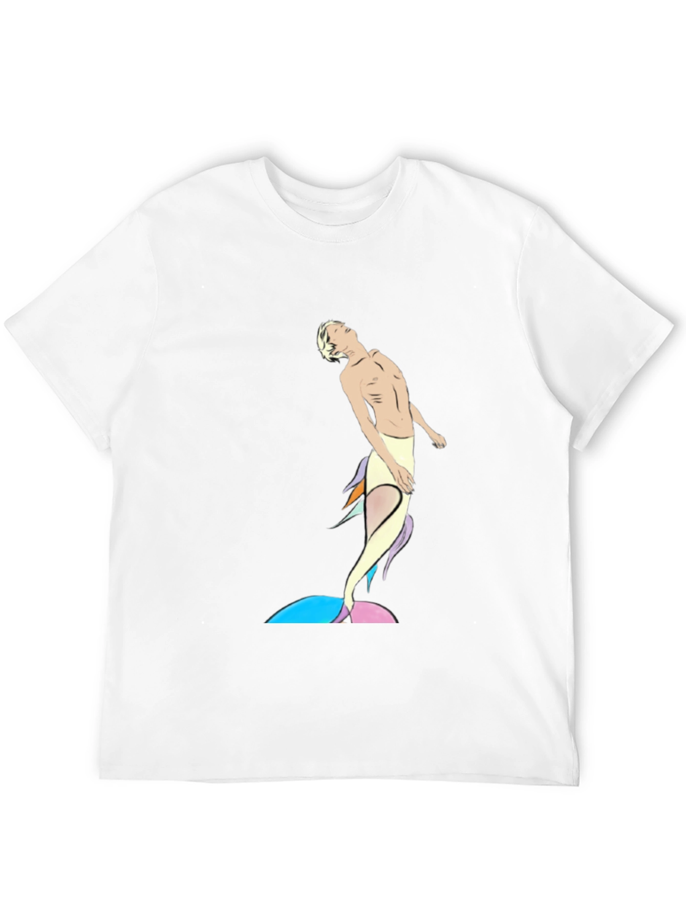 Black Unique Artistic Graphic Print Black T-Shirt view 12