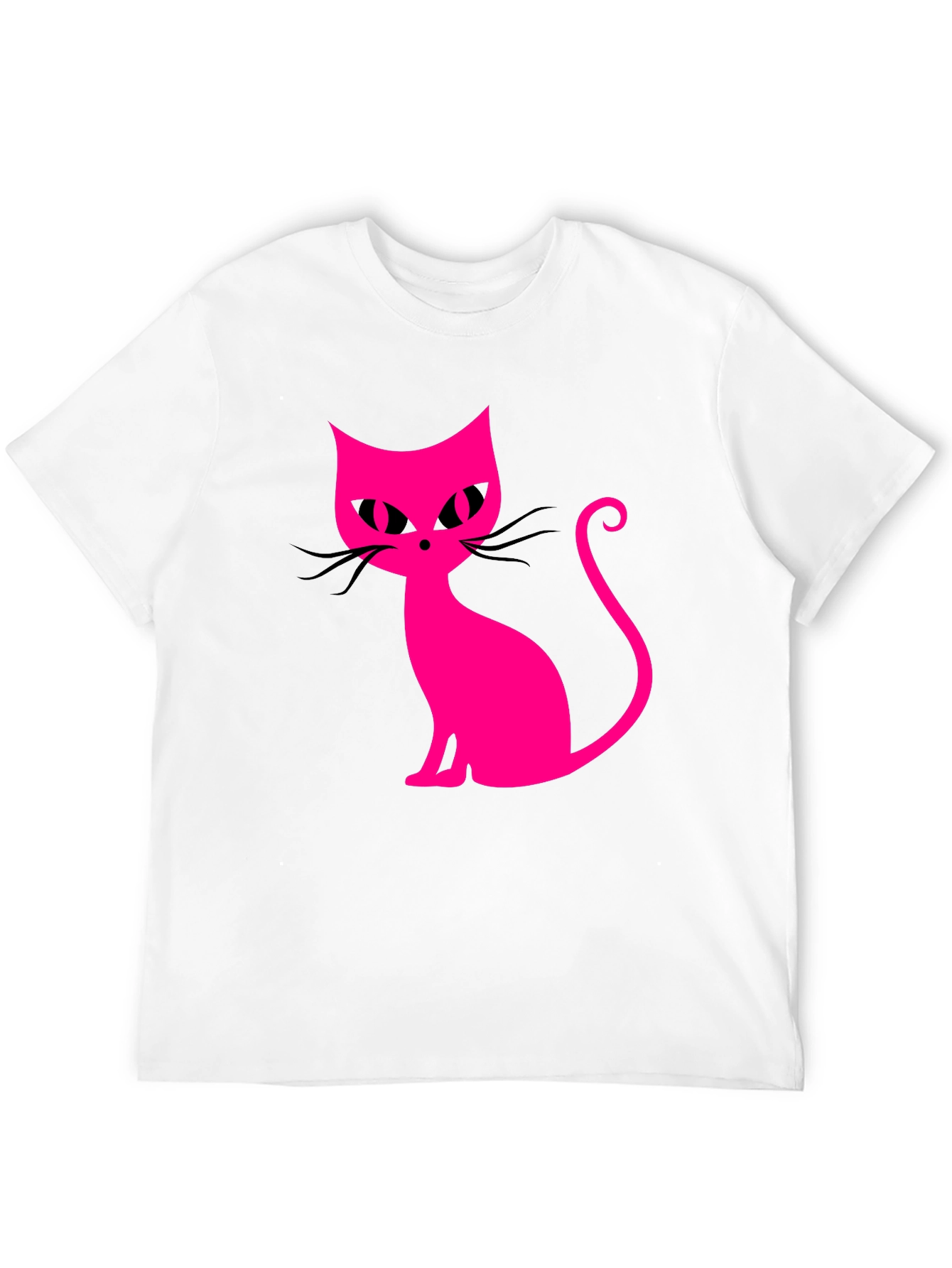 Black Cool Cat Tee - Pink Graphic on Black view 12