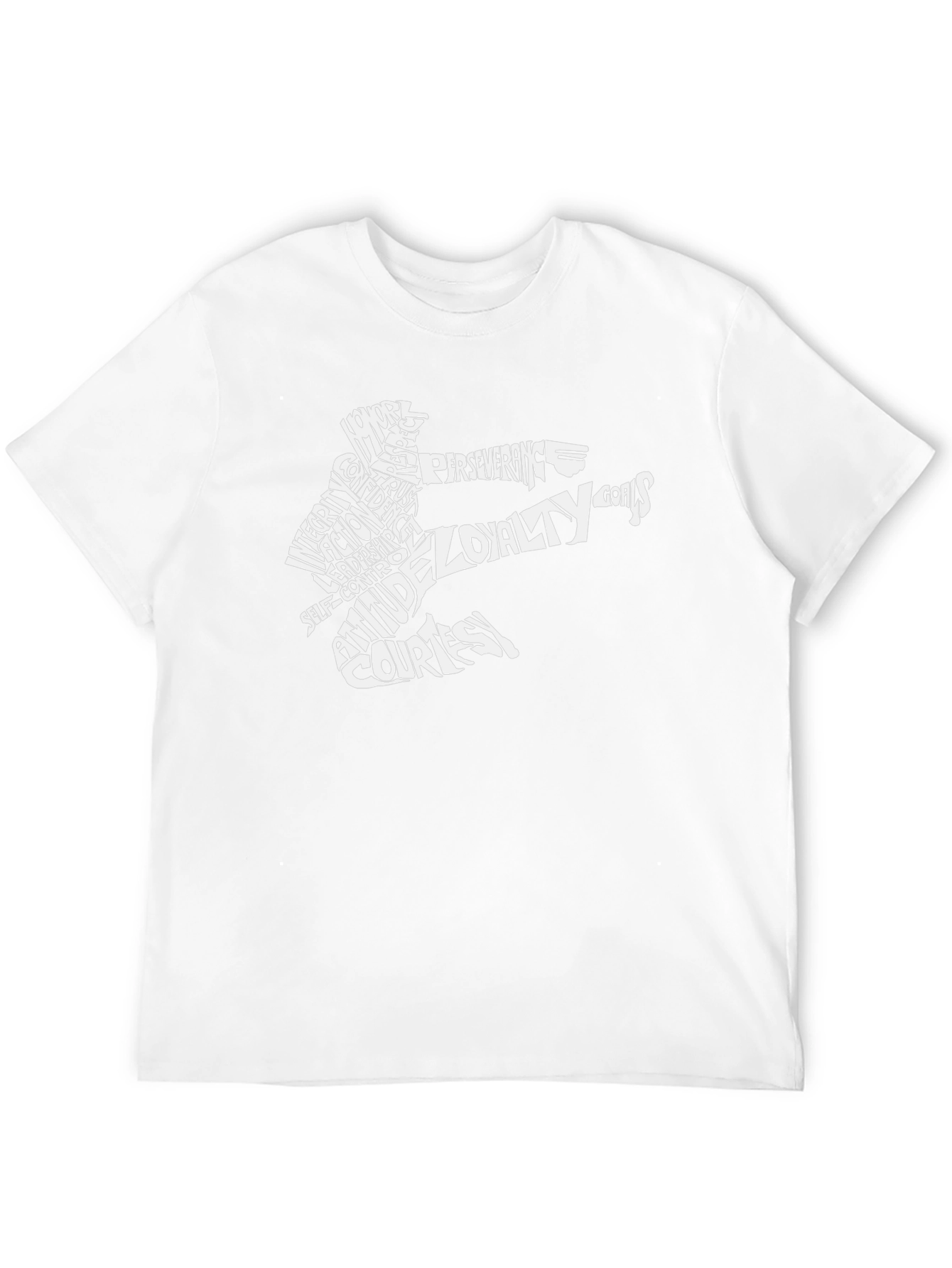 Black Martial Arts Word Art Black T-Shirt view 12