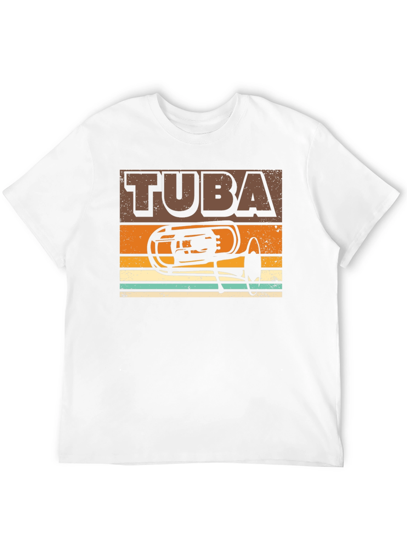 Black Retro Tuba Graphic Tee - Musician's Gift view 12