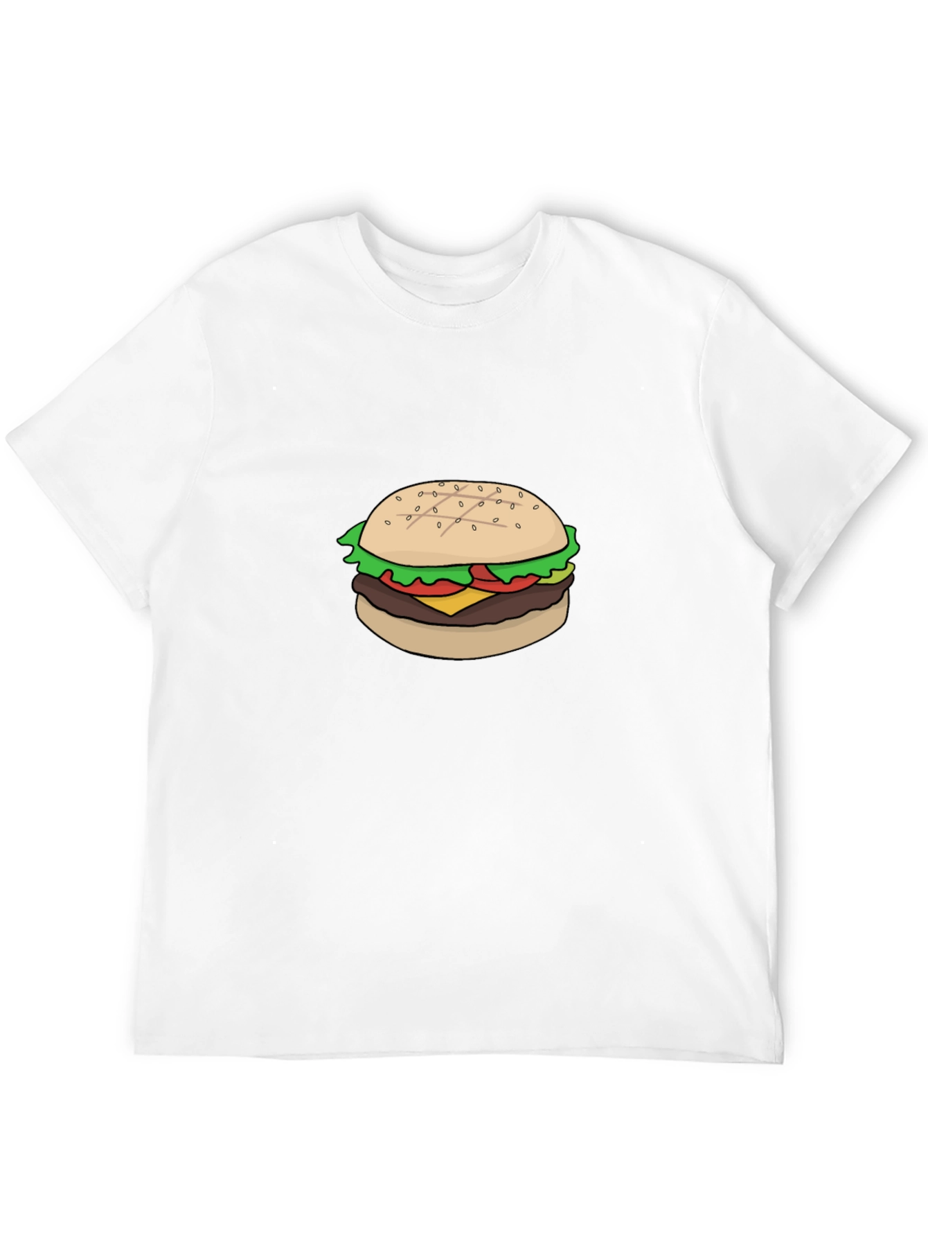 Black Burger Graphic Tee - Casual Black T-Shirt view 12