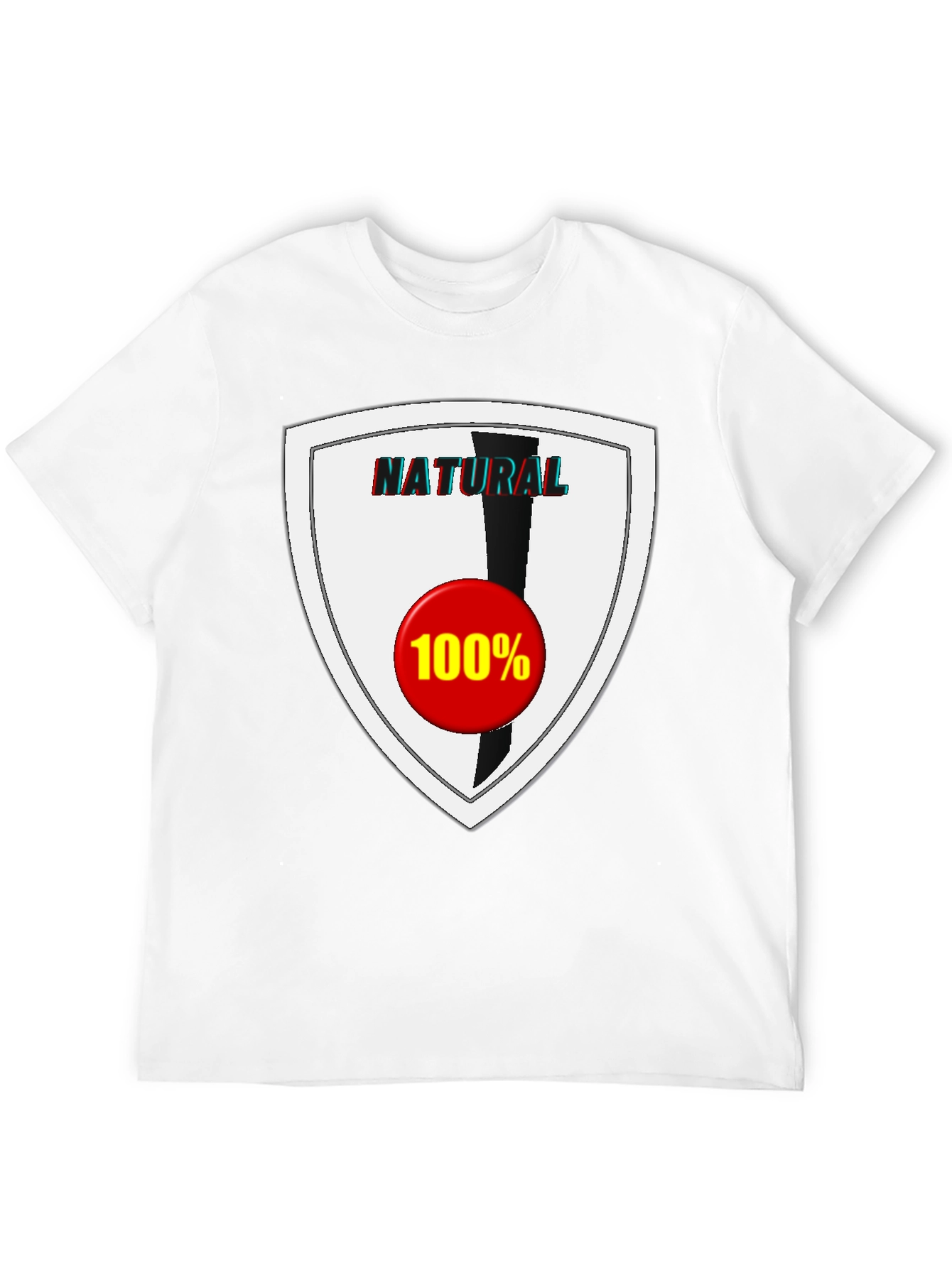 Natural 100% Graphic Tee - Stylish & Comfortable - 12