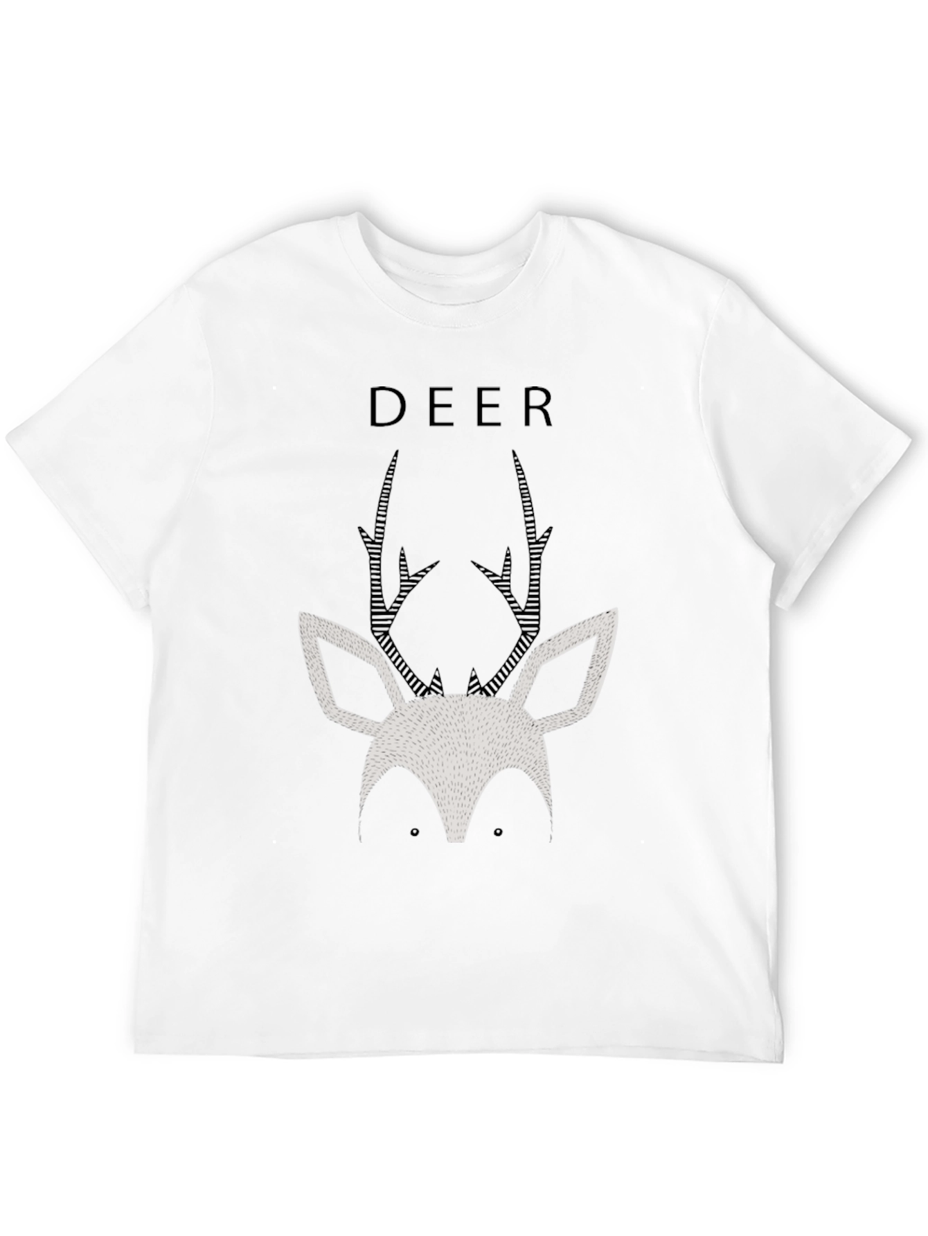 Black Deer Graphic Black T-Shirt - Modern Minimalist Design view 12