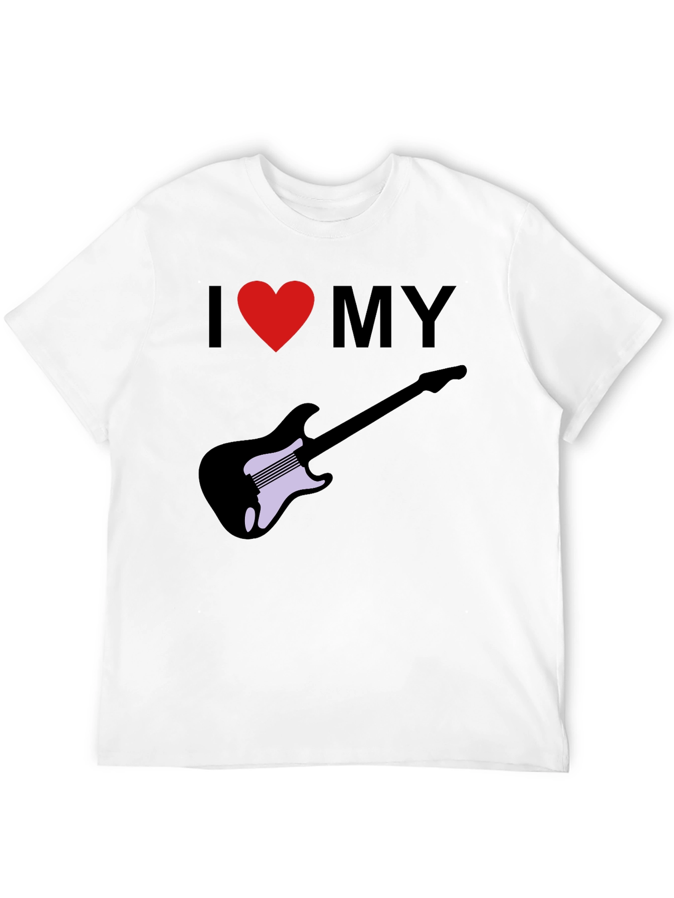 Black I Love My Guitar Graphic Tee view 12