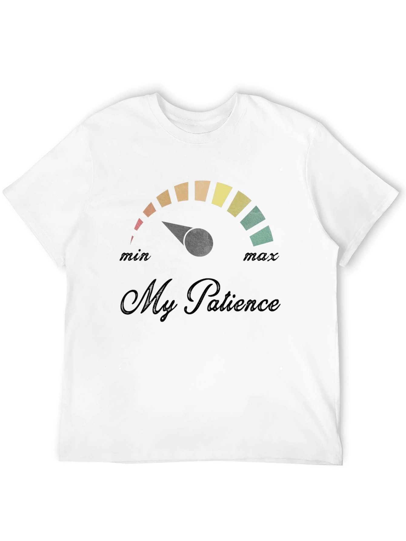Black My Patience Meter T-Shirt view 12