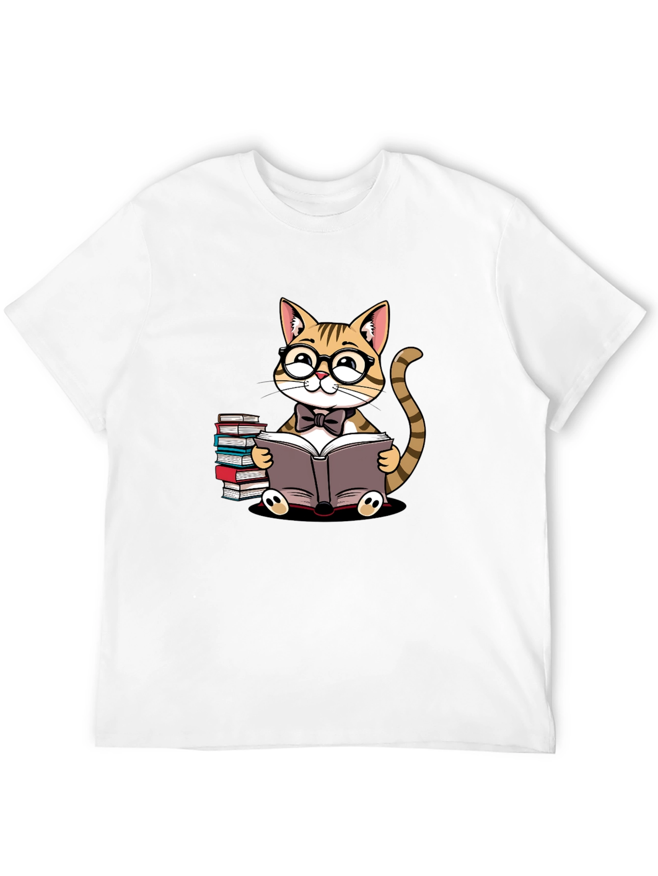 Black Cat Lover T-Shirt - Reading Cat Tee view 12