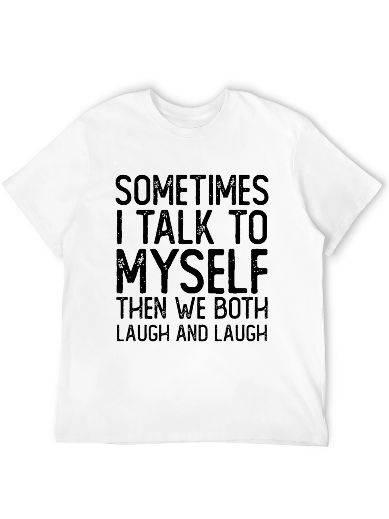 Black Funny "Talk To Myself" Graphic Tee view 12