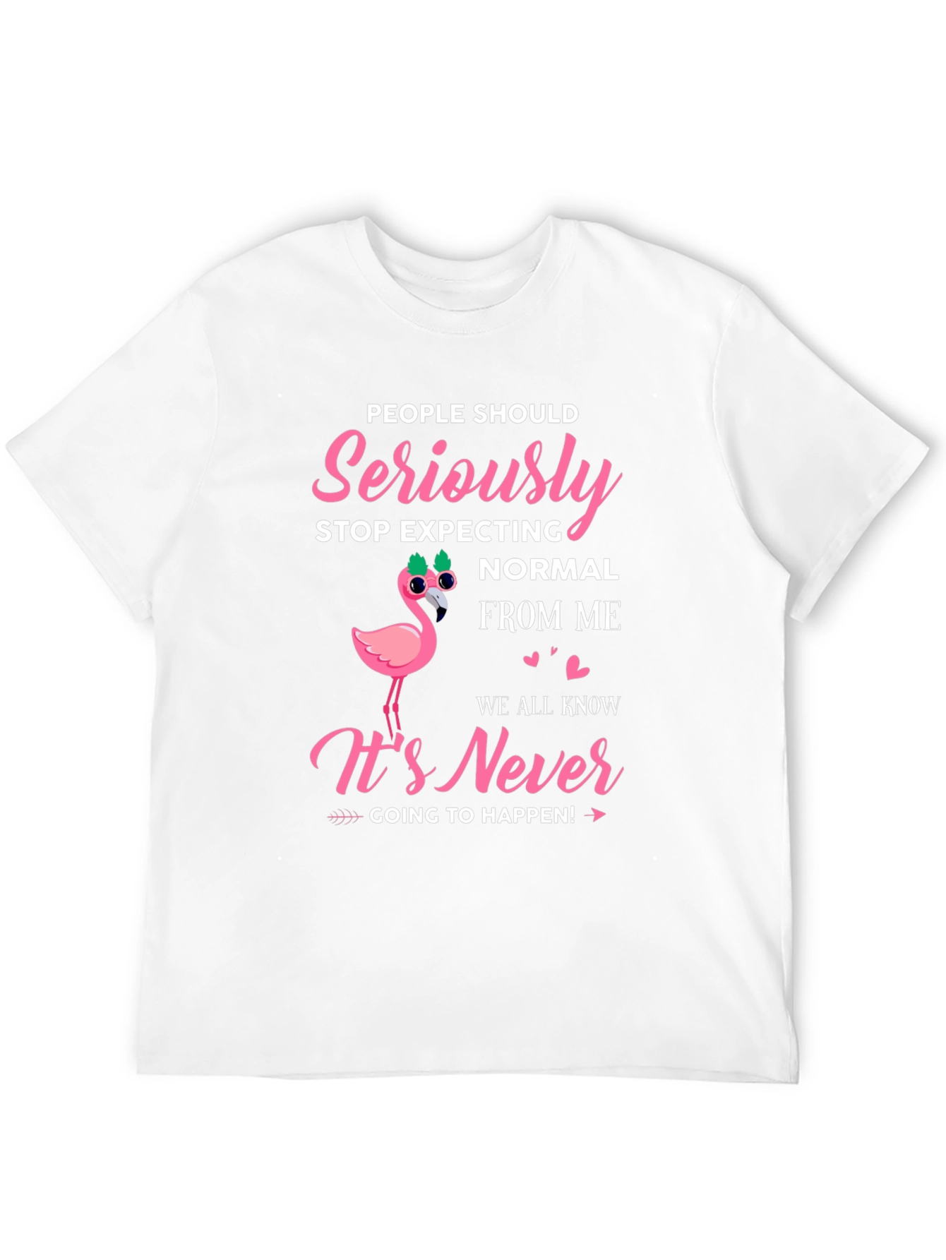 Black Seriously Stop Expecting Normal From Me Graphic Tee view 12