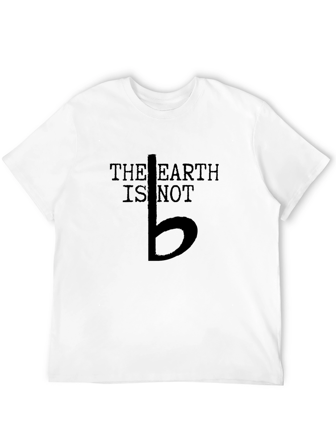 Black The Earth Is Not Flat Music Note T-Shirt view 12