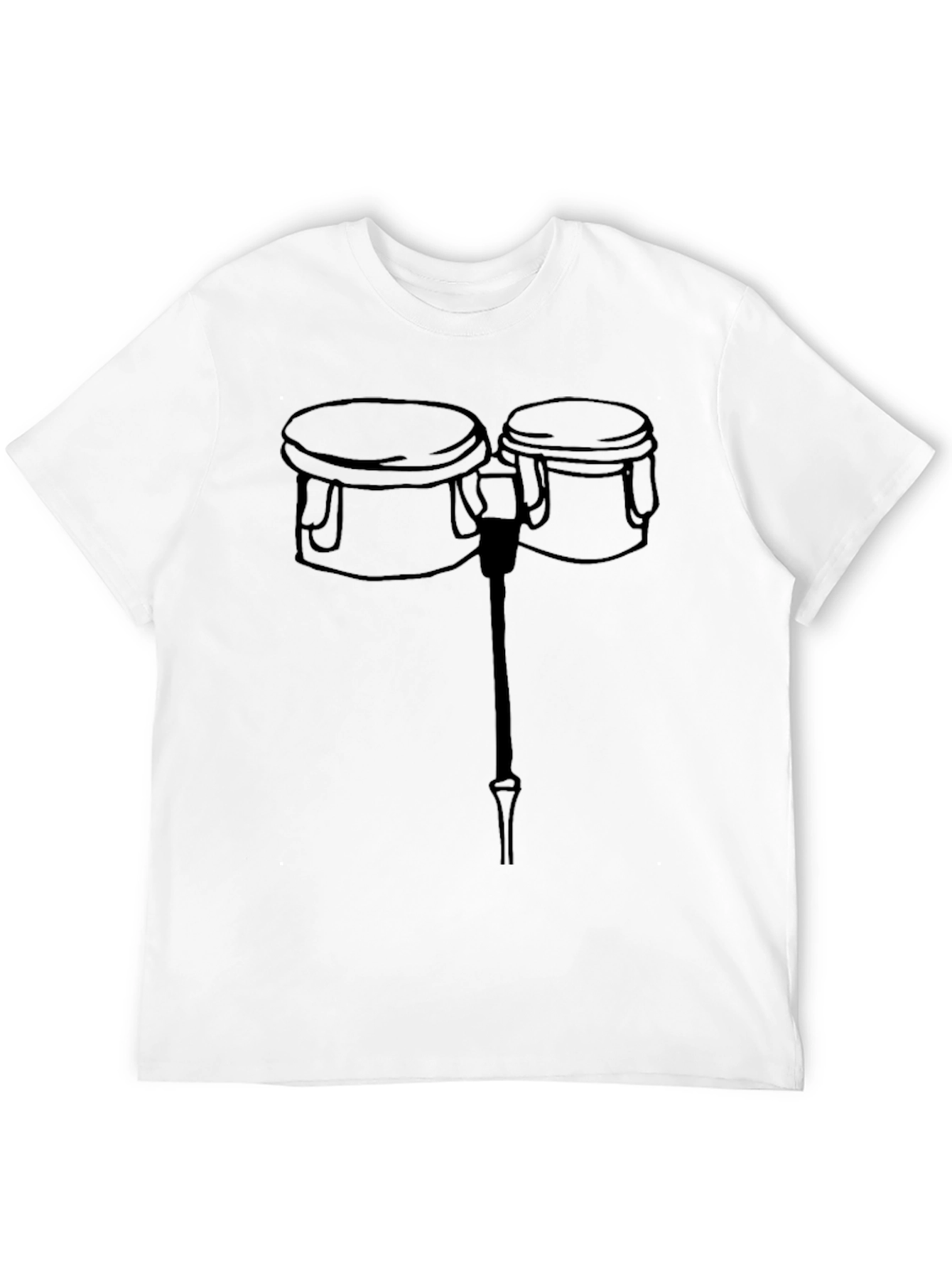 Black Bongo Drum Graphic Tee - Black T-Shirt view 12