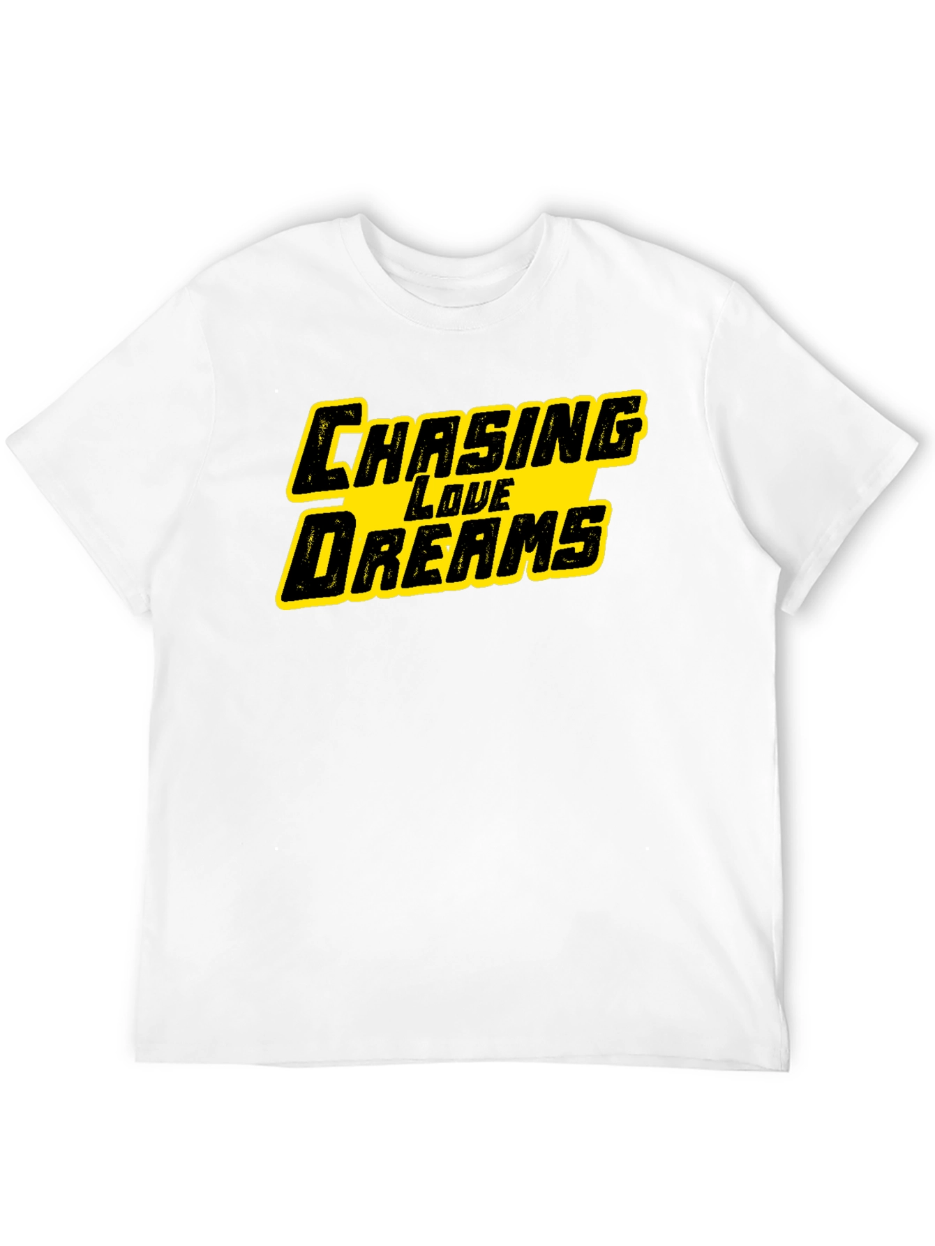 Black Chasing Love Dreams Graphic Black T-Shirt view 12