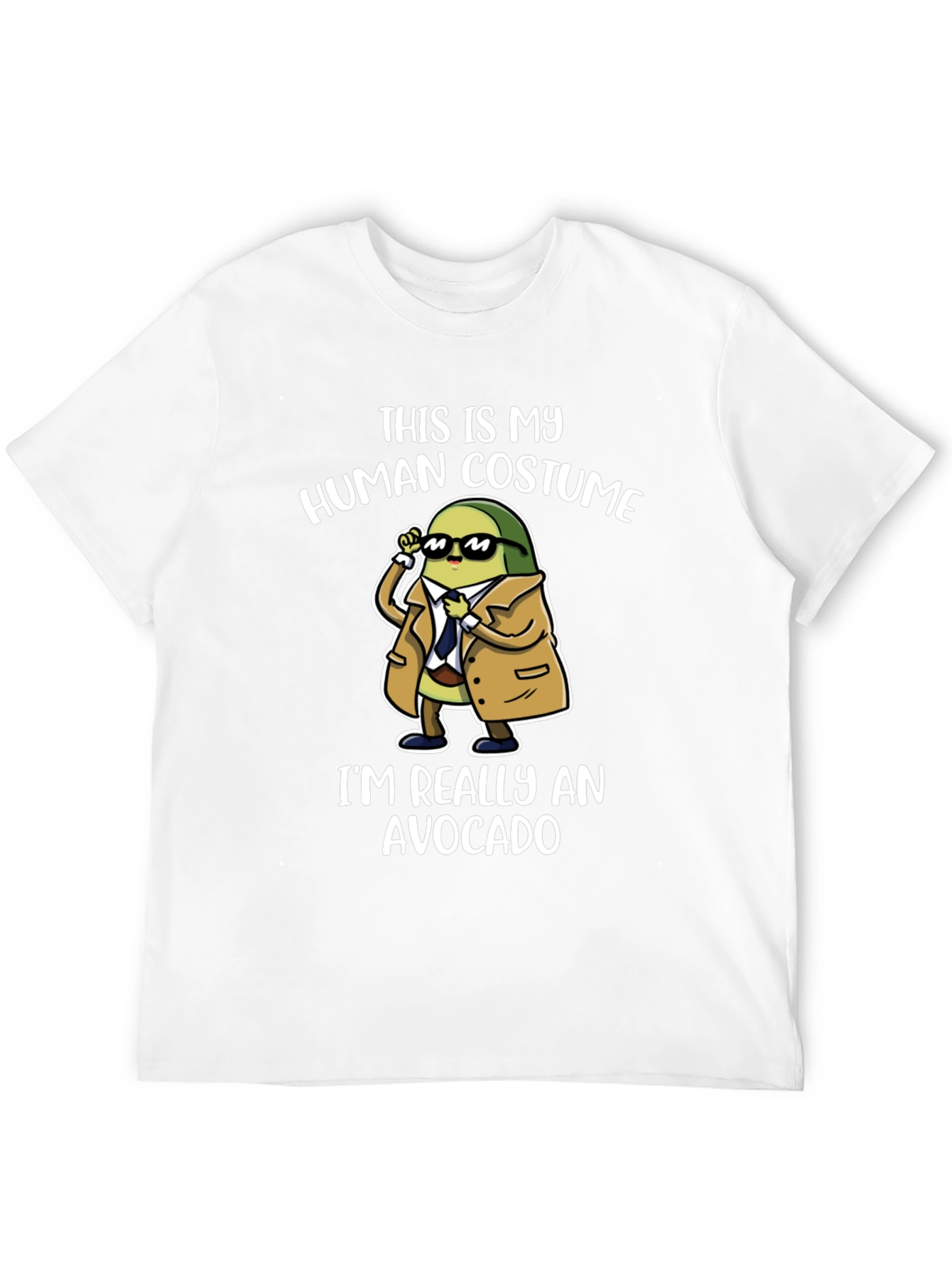 Black Avocado Human Costume Graphic T-Shirt view 12