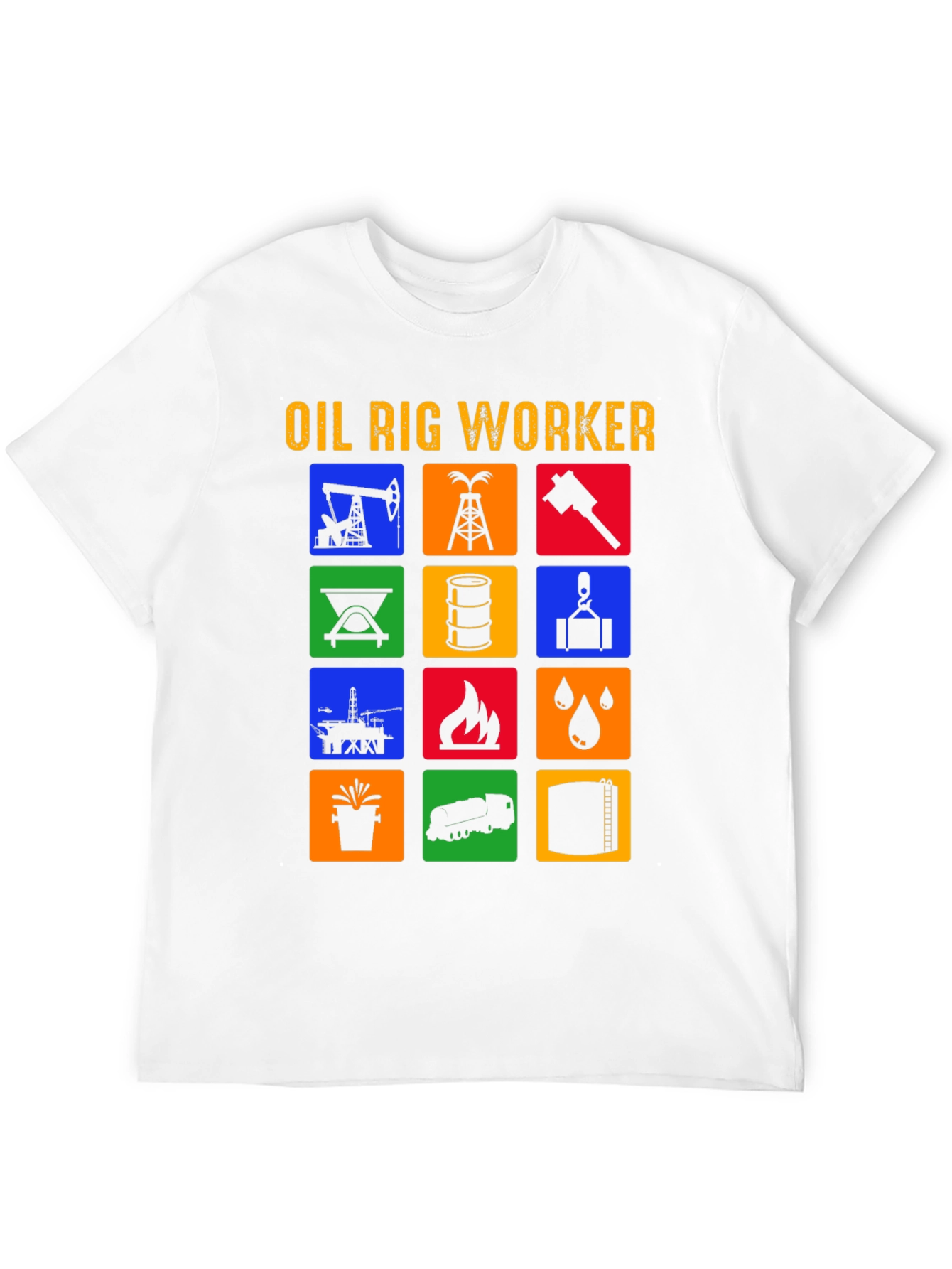 Black Oil Rig Worker Graphic Tee view 12