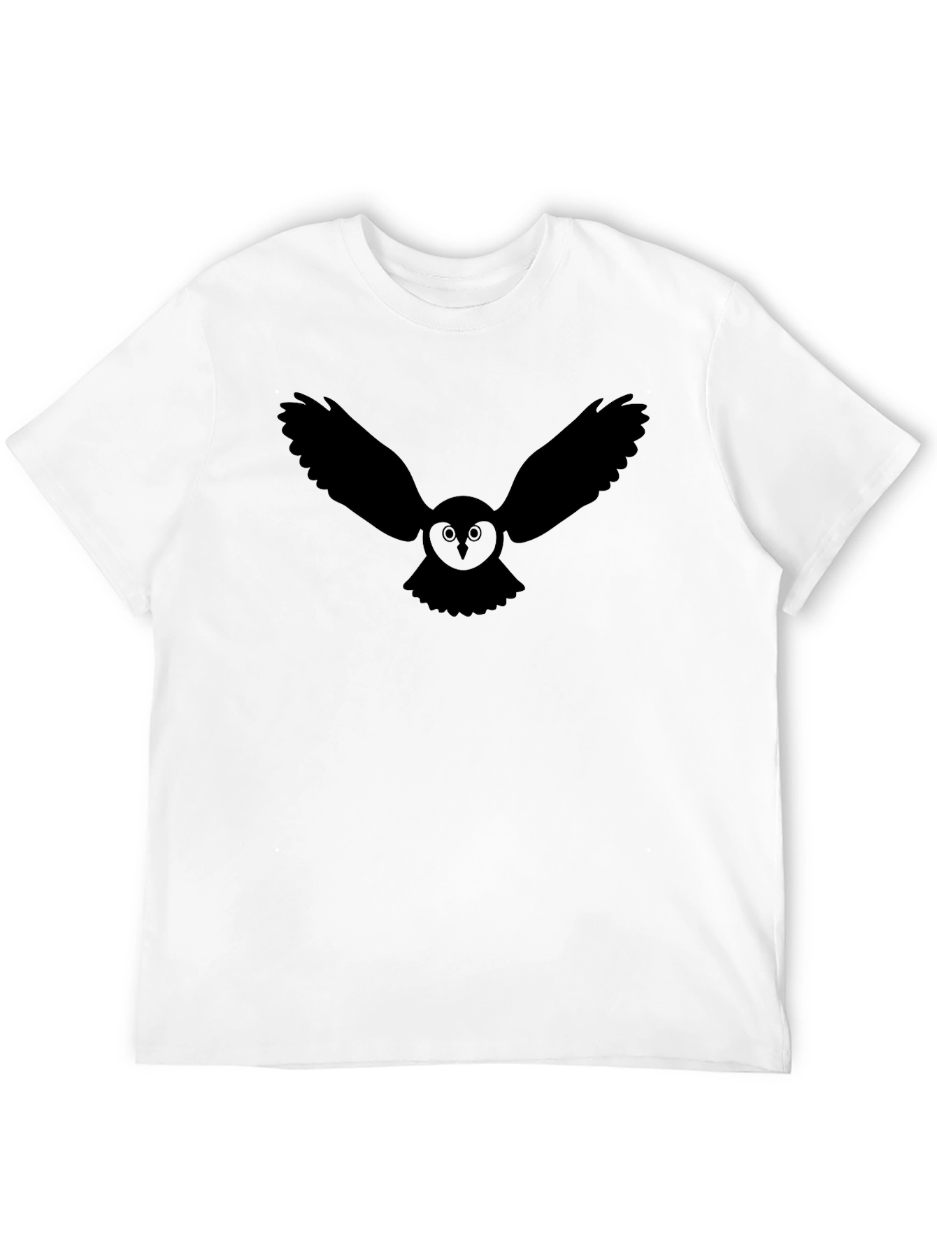 Black Owl Graphic Black T-Shirt - Cool Bird Tee view 12