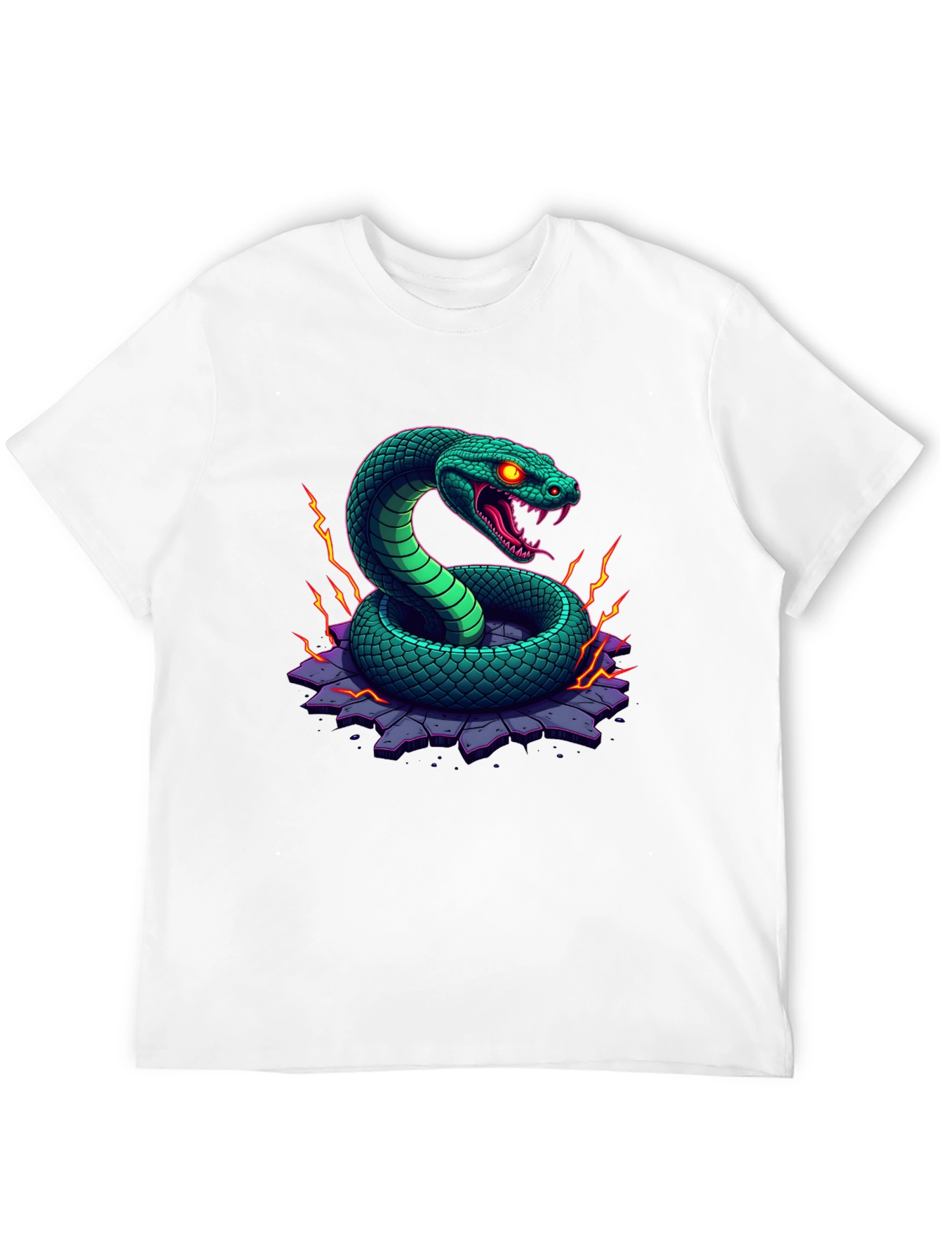 Black Men's Black Snake Graphic Tee view 12