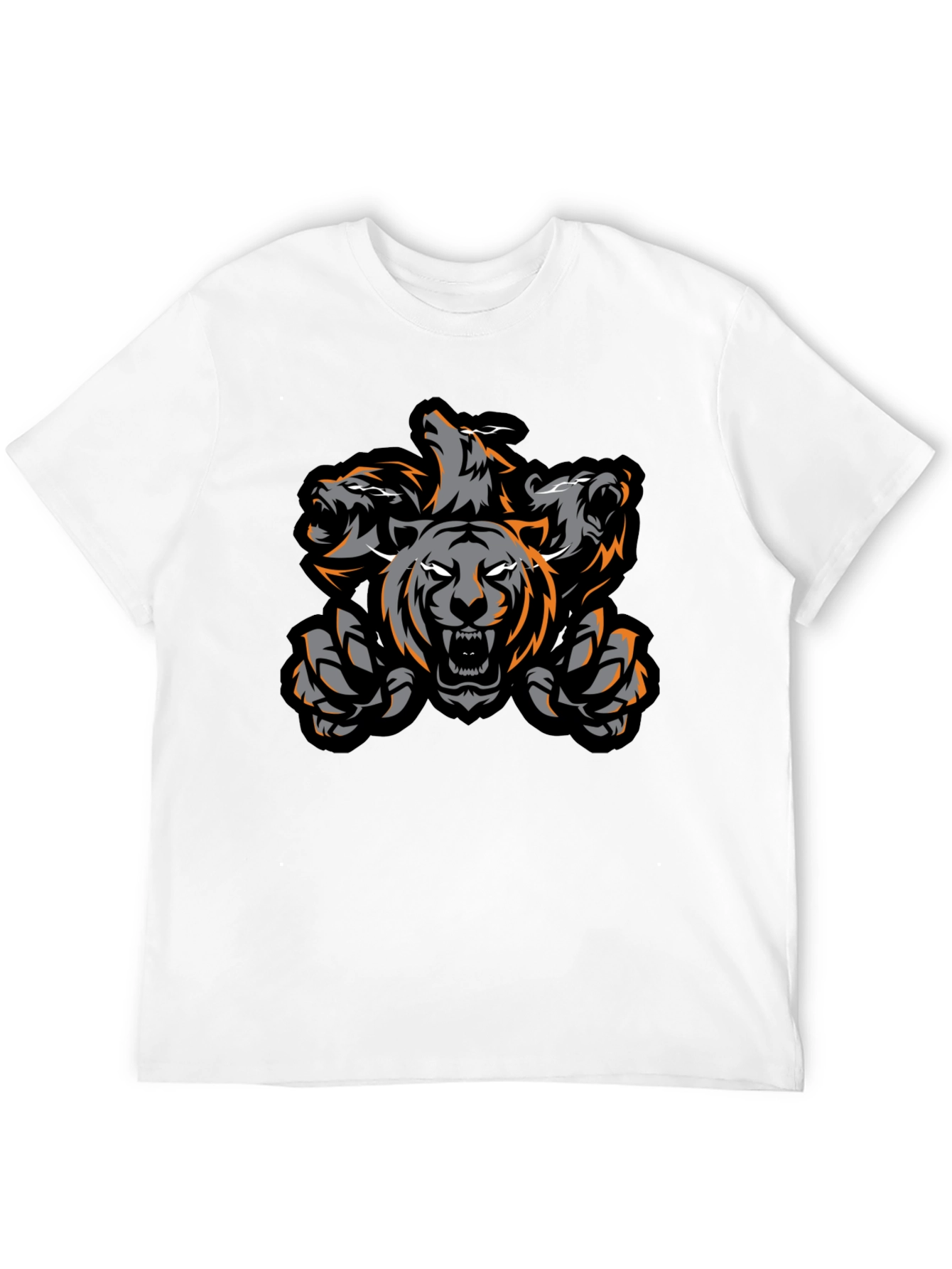 Black Three-Headed Tiger Graphic Tee - Black view 12