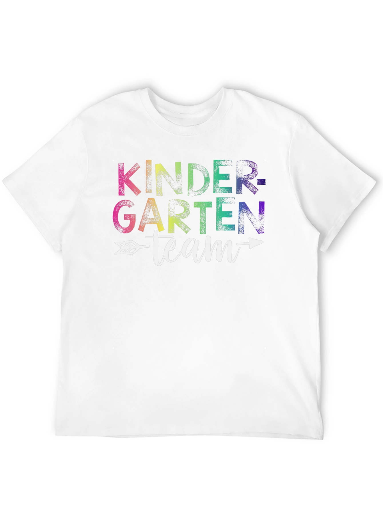 Black Kindergarten Team Rainbow Graphic T-Shirt view 12