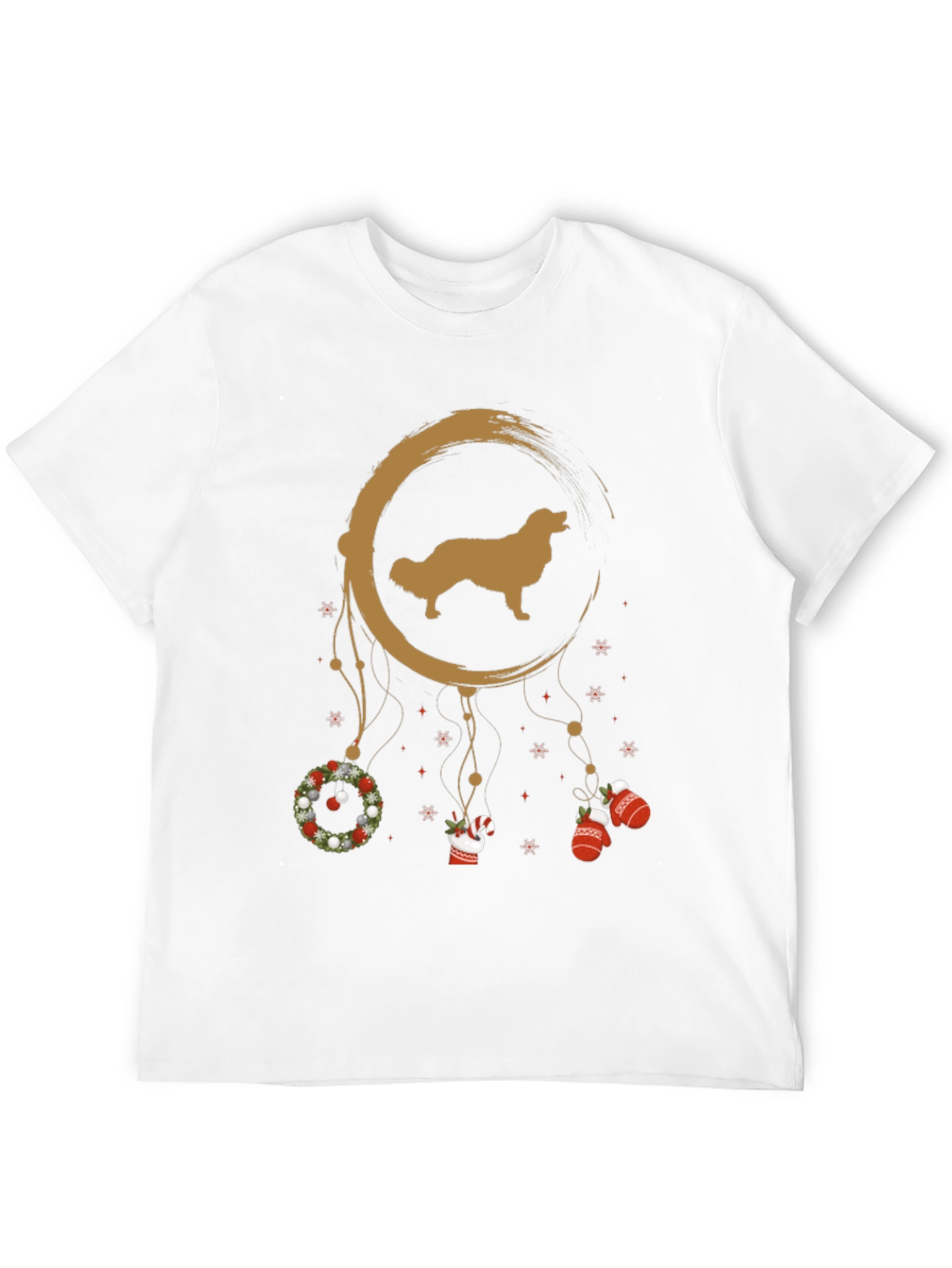 Black Golden Retriever Christmas Dreamcatcher T-Shirt view 12