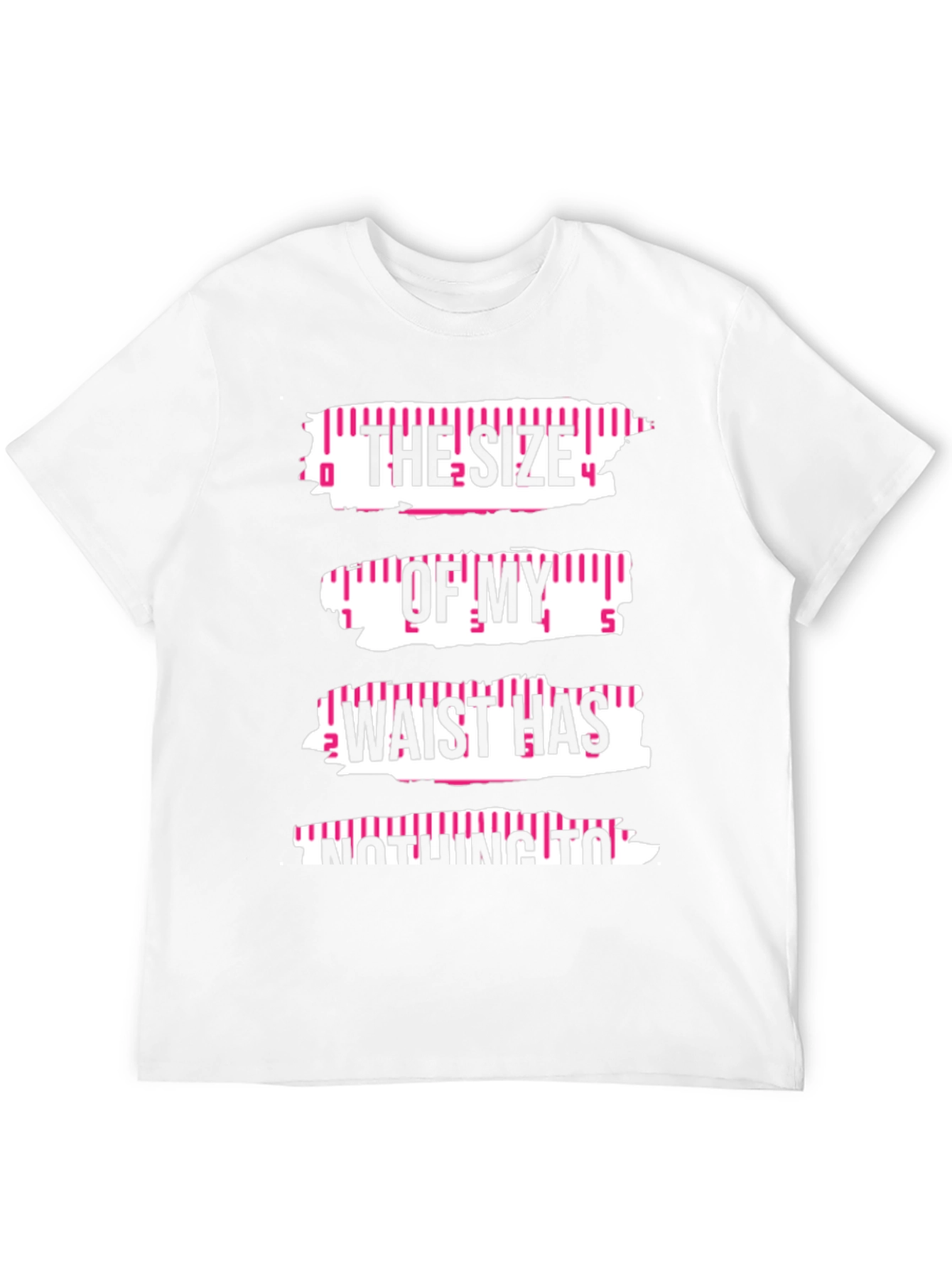 Black Funny Waist Size Graphic Tee view 12