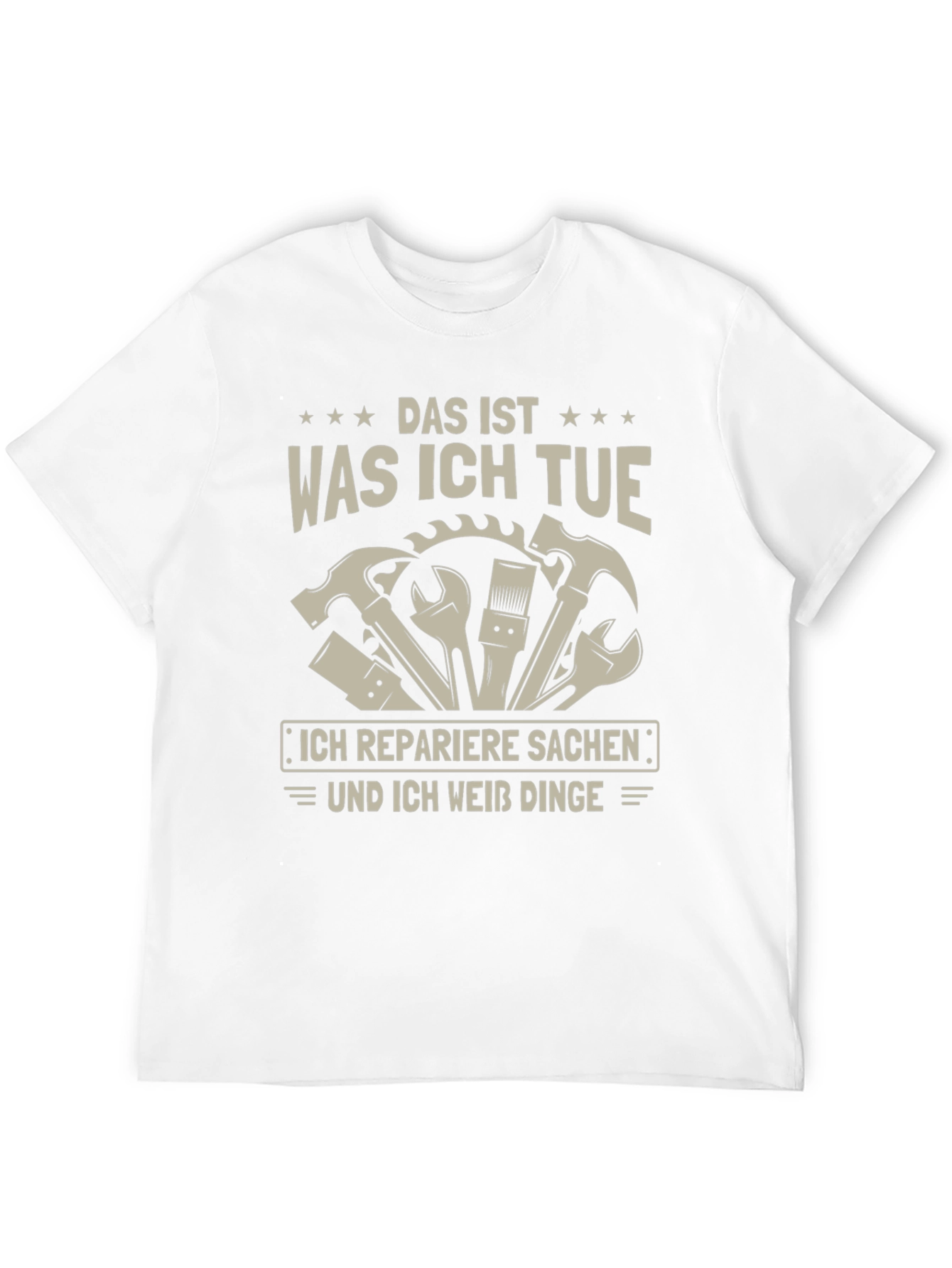 Black Das Ist Was Ich Tue Repairman Graphic Tee view 12