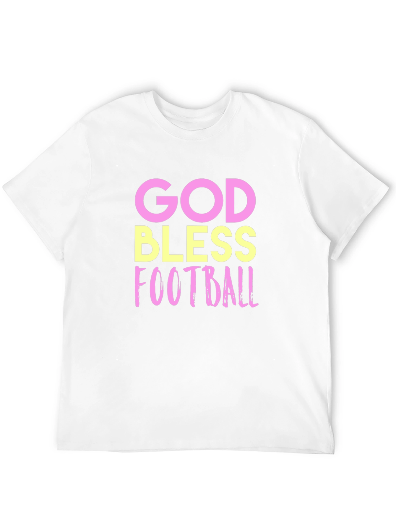 Black God Bless Football Graphic Tee - Soft Cotton Comfort view 12