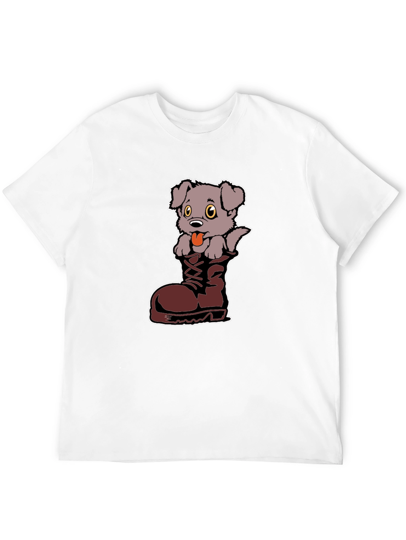 Cute Puppy in Boot Graphic T-Shirt - Unisex - 12