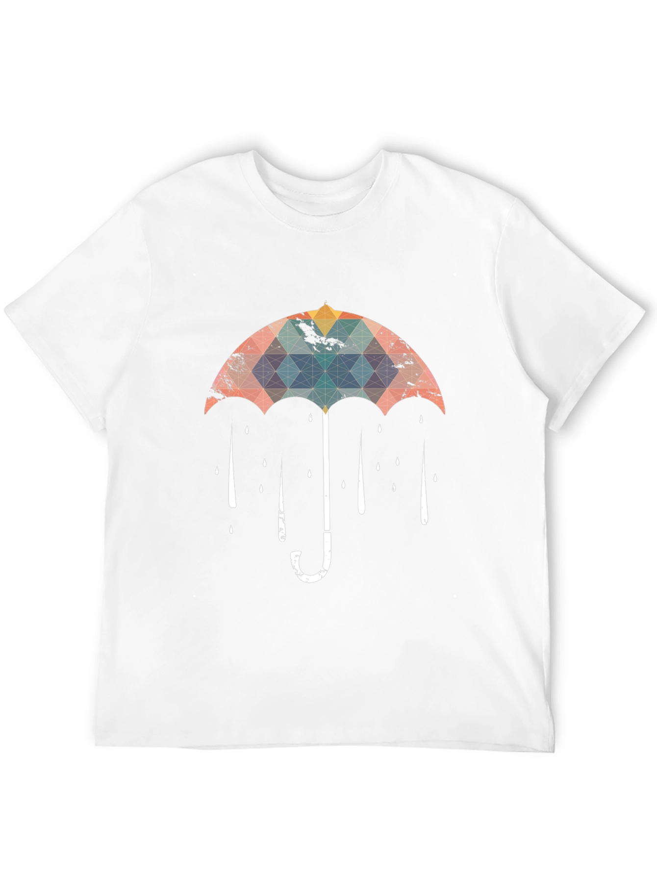 Black Geometric Umbrella Graphic T-Shirt - Black view 12