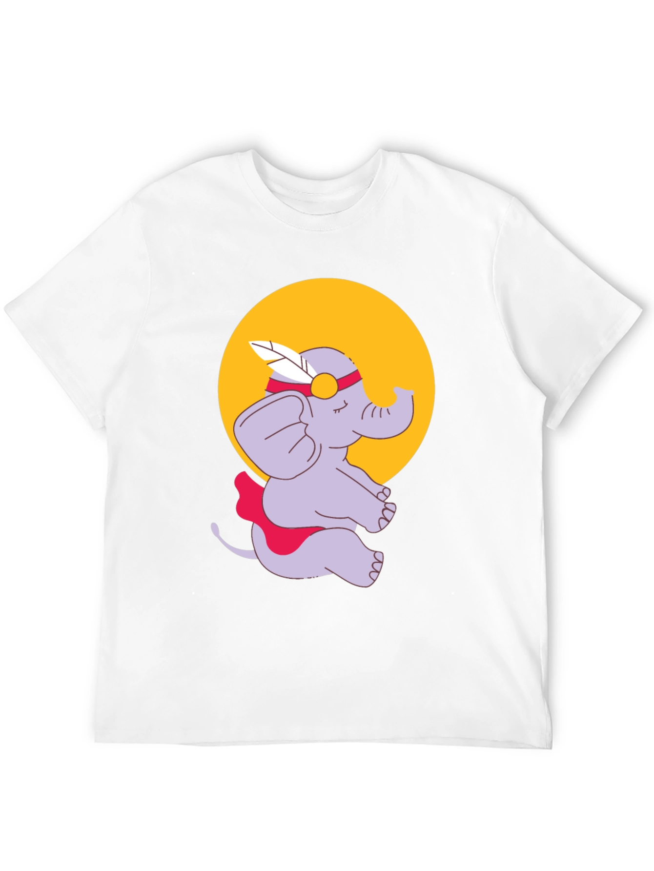 Black Elephant Cartoon T-Shirt - Black view 12