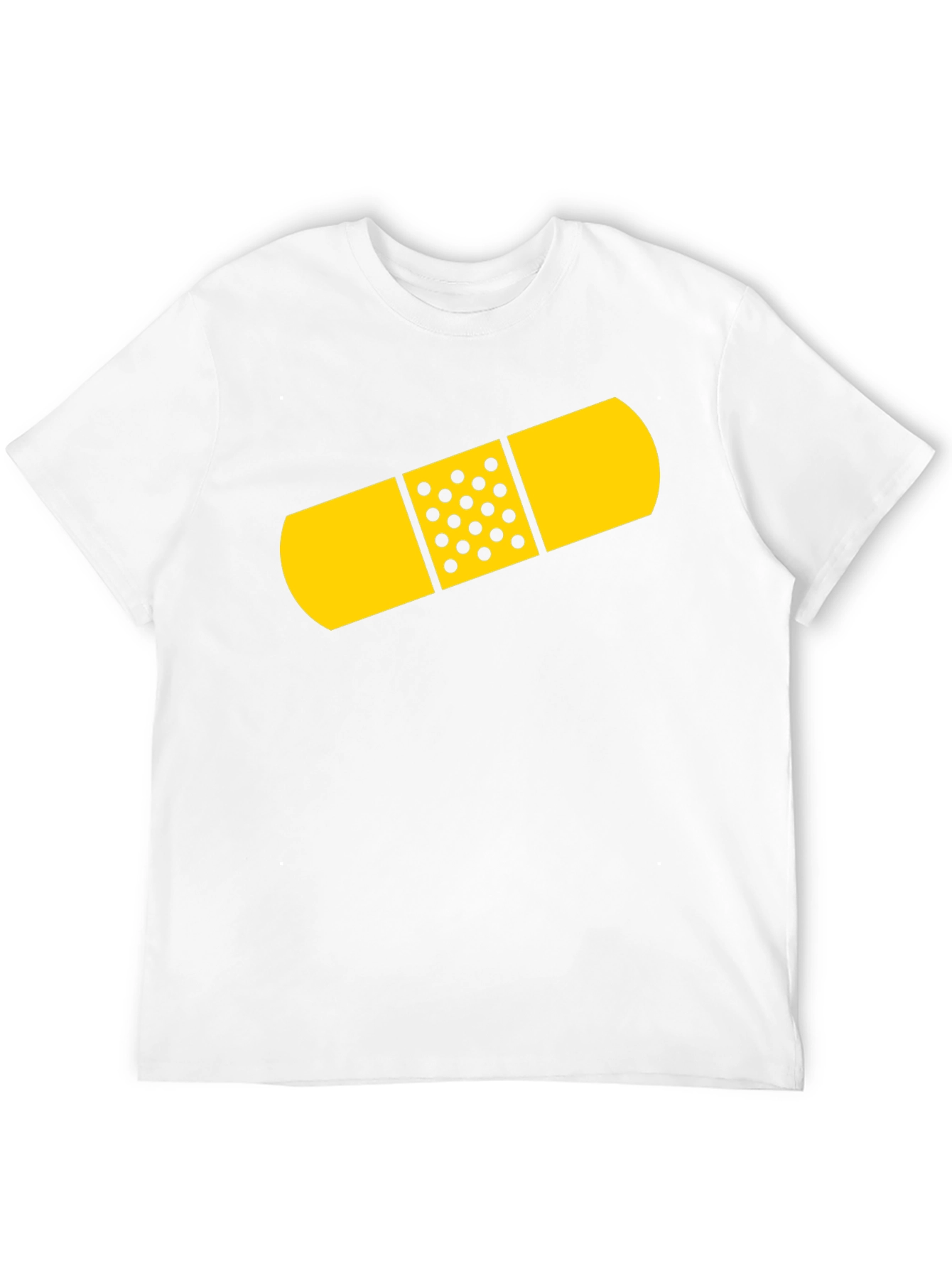 Black Funny Bandage Graphic Tee - Unisex Black T-Shirt view 12