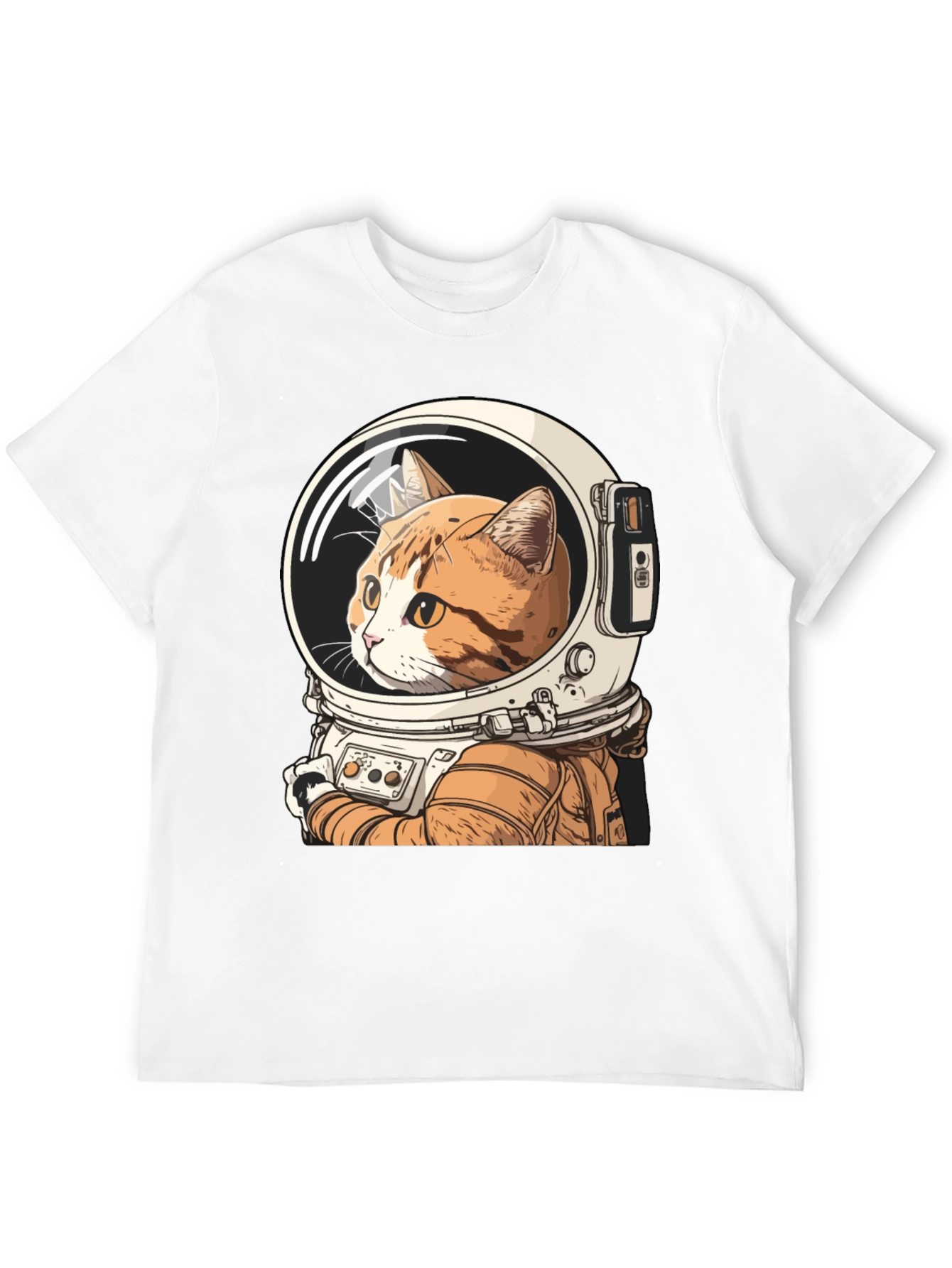 Black Cat Astronaut Graphic T-Shirt view 12