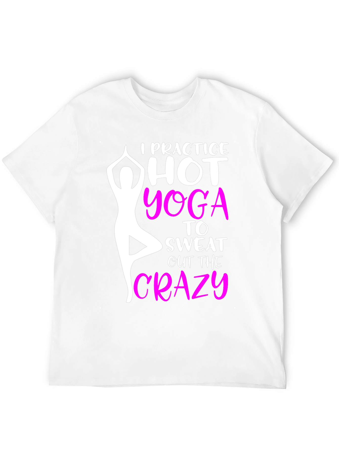 Black I Practice Hot Yoga Graphic T-Shirt view 12