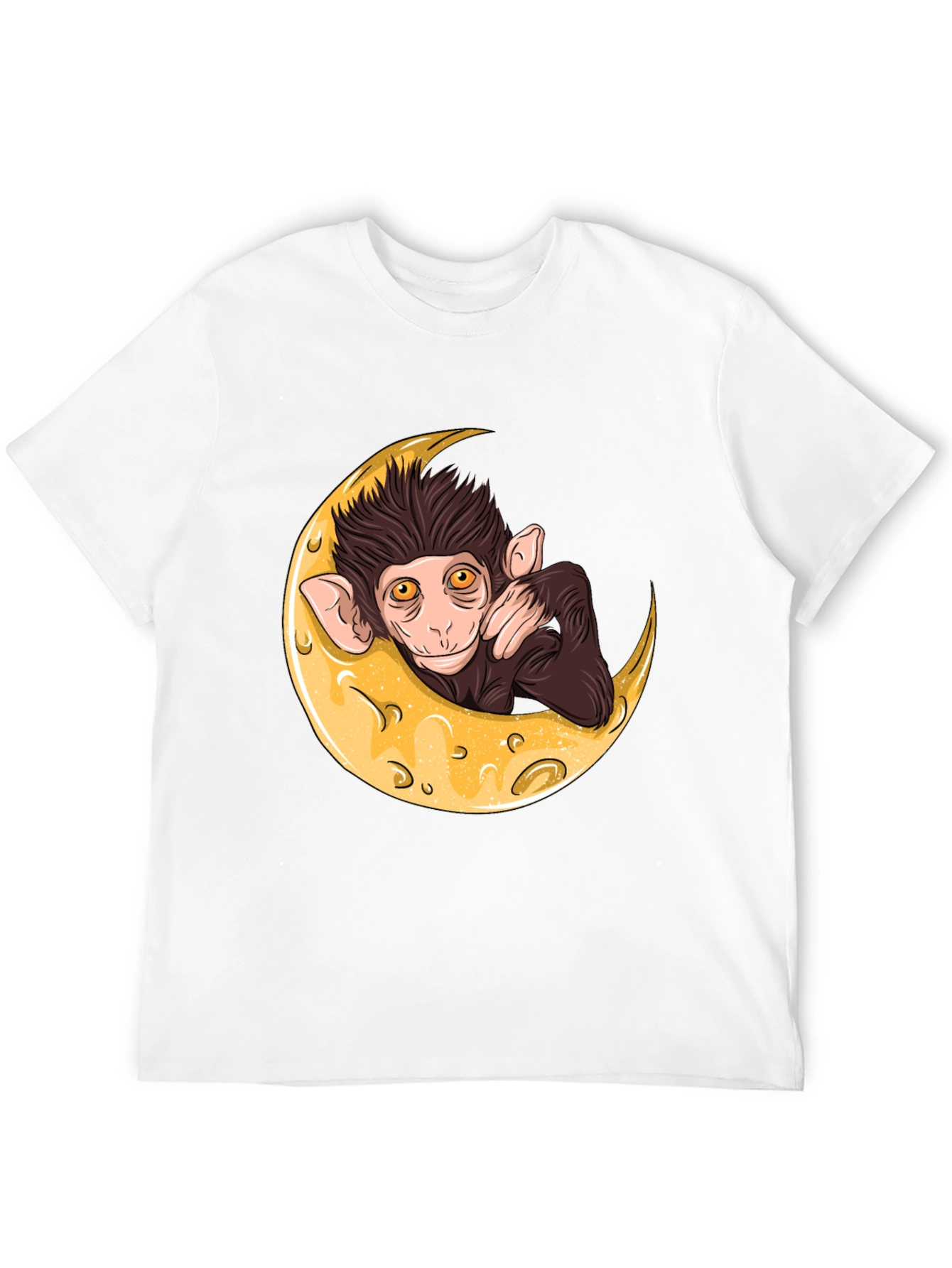 Black Monkey on the Moon Graphic T-Shirt view 12