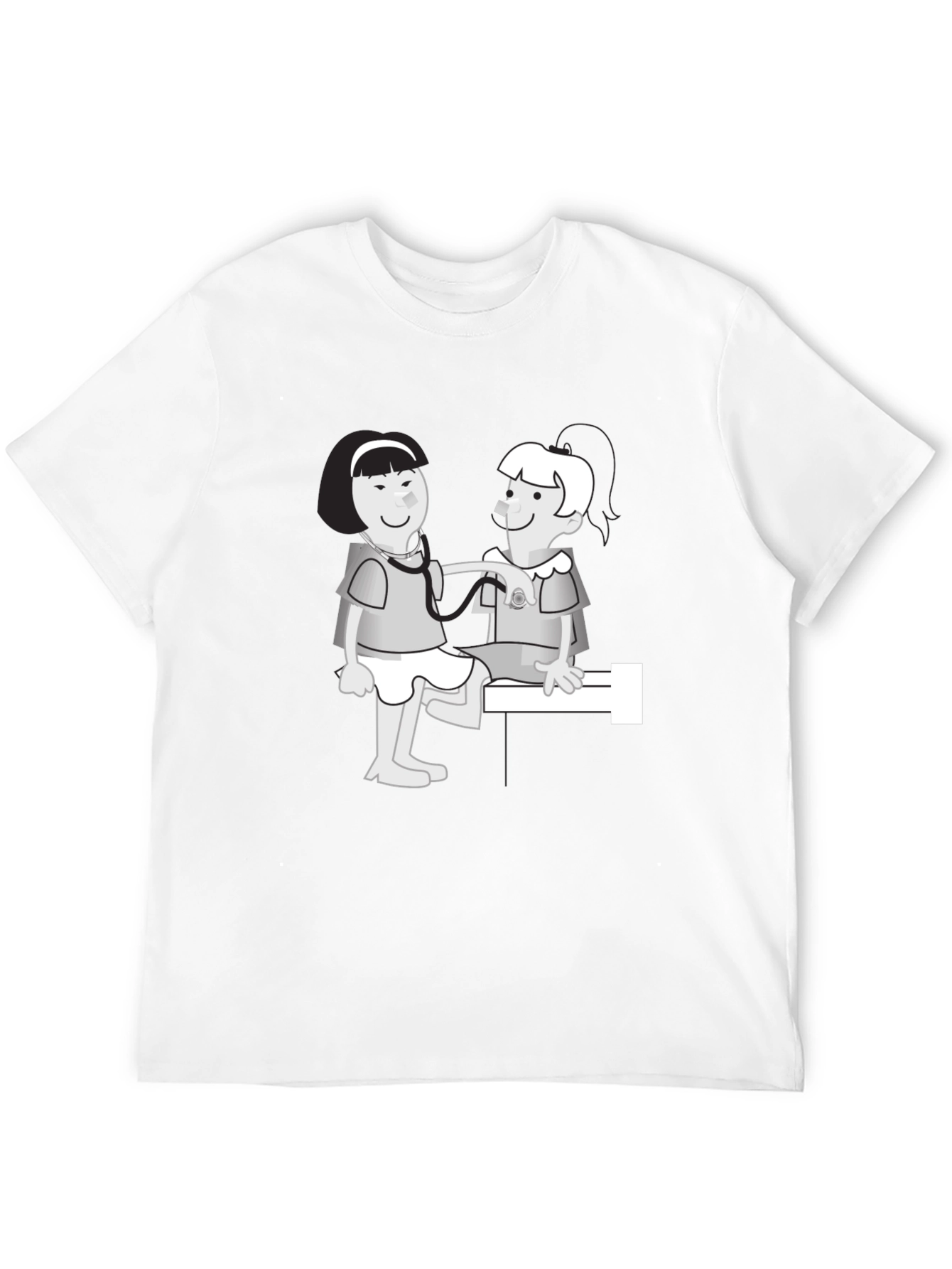 Black Cartoon Doctor Visit Graphic Tee view 12