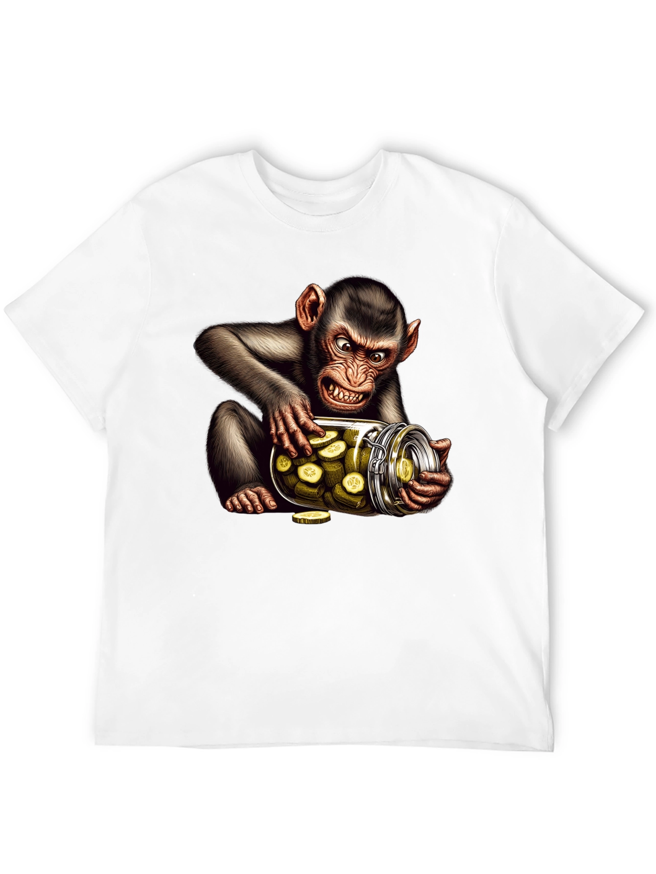 Black Monkey Pickle Jar Graphic Tee - Black view 12