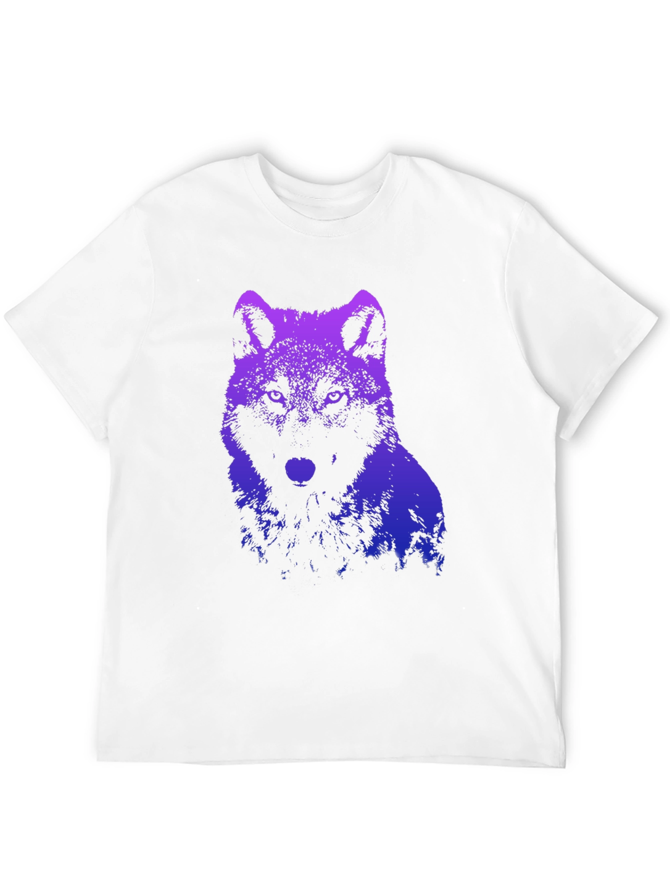 Black Wolf Graphic T-Shirt - Gradient Design view 12