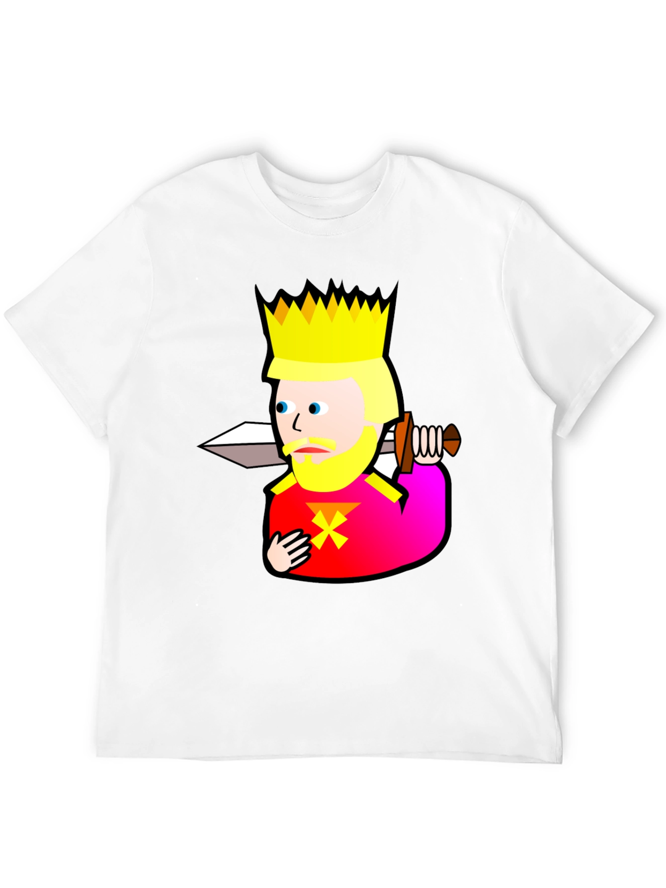 Black King Graphic T-Shirt - Black Cotton Tee view 12