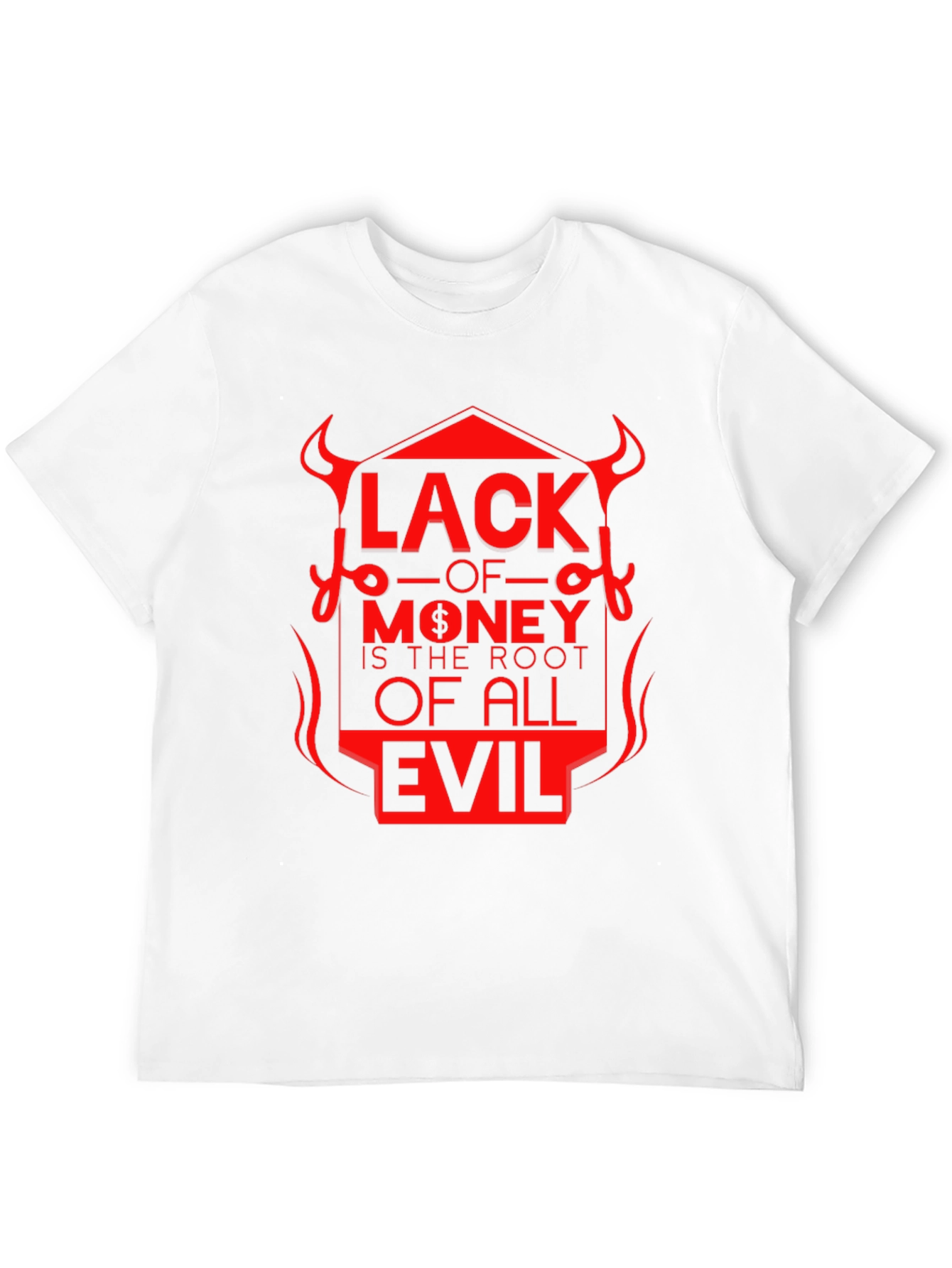 Black Lack of Money Evil Tee - Stylish Graphic T-Shirt view 12