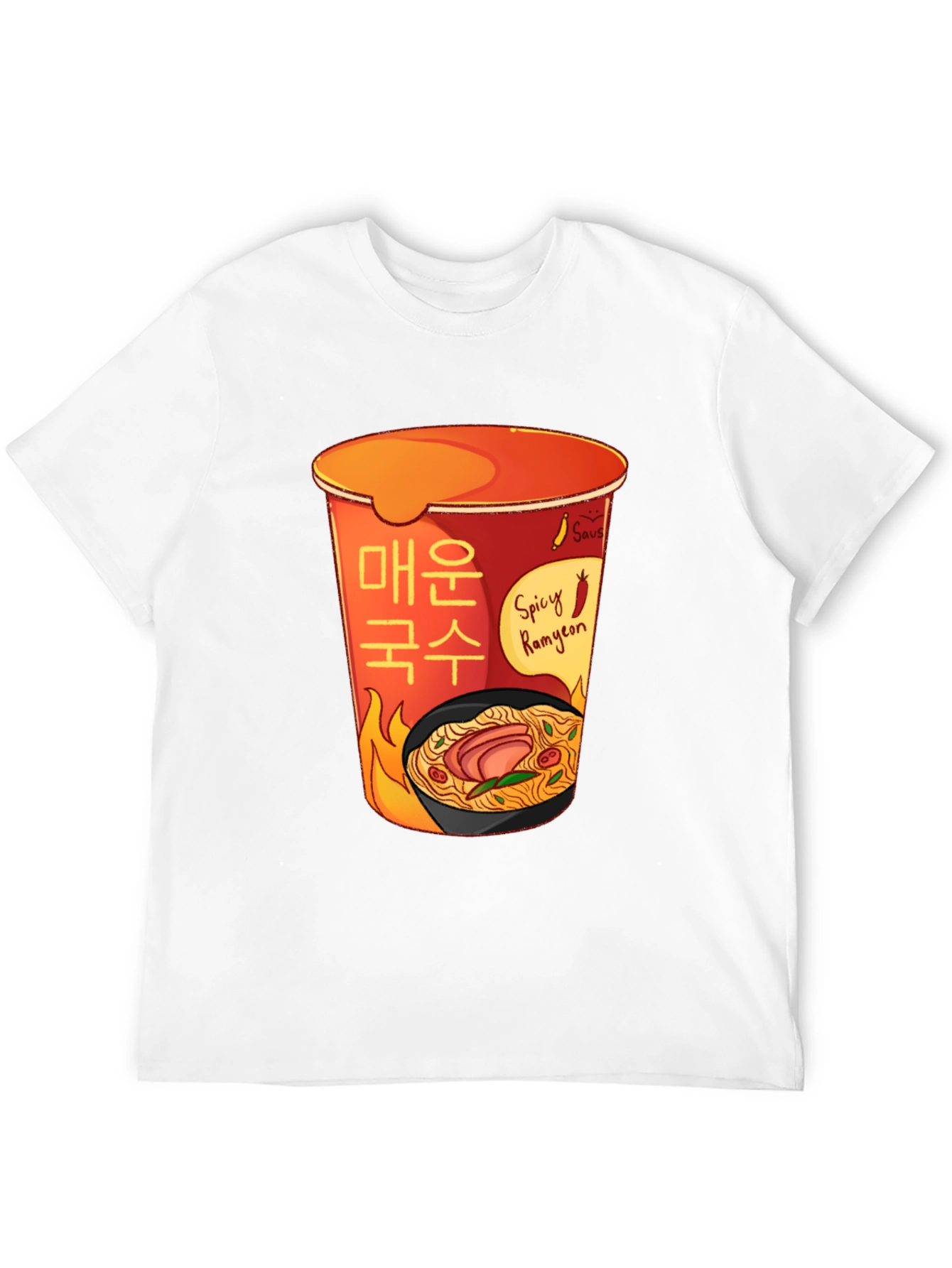 Black Spicy Ramyeon T-Shirt - Ramen Lover Tee view 12