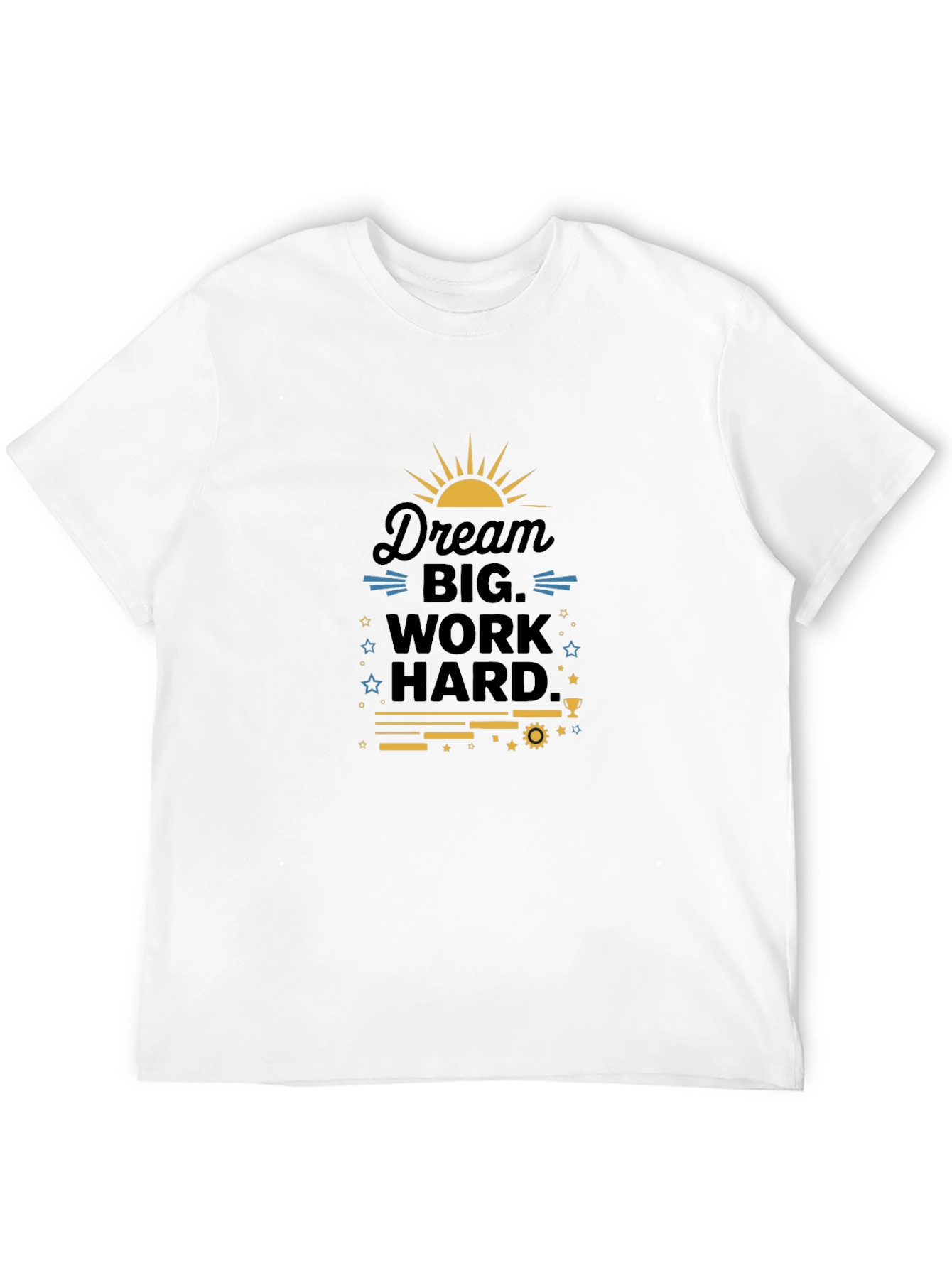 Black Dream Big Work Hard Graphic T-Shirt view 12
